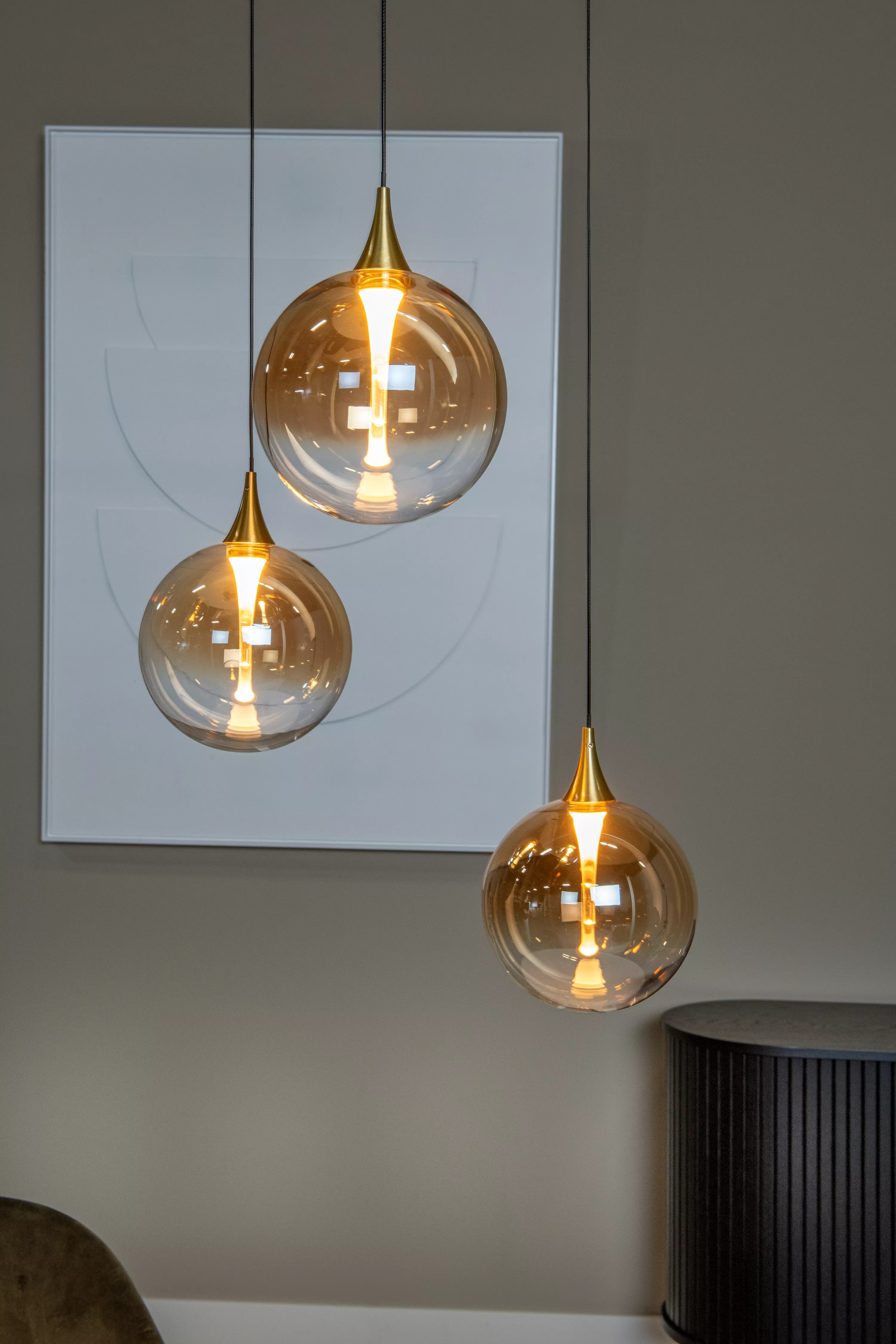 Hanglamp Gisela 3x 4,3W - amber