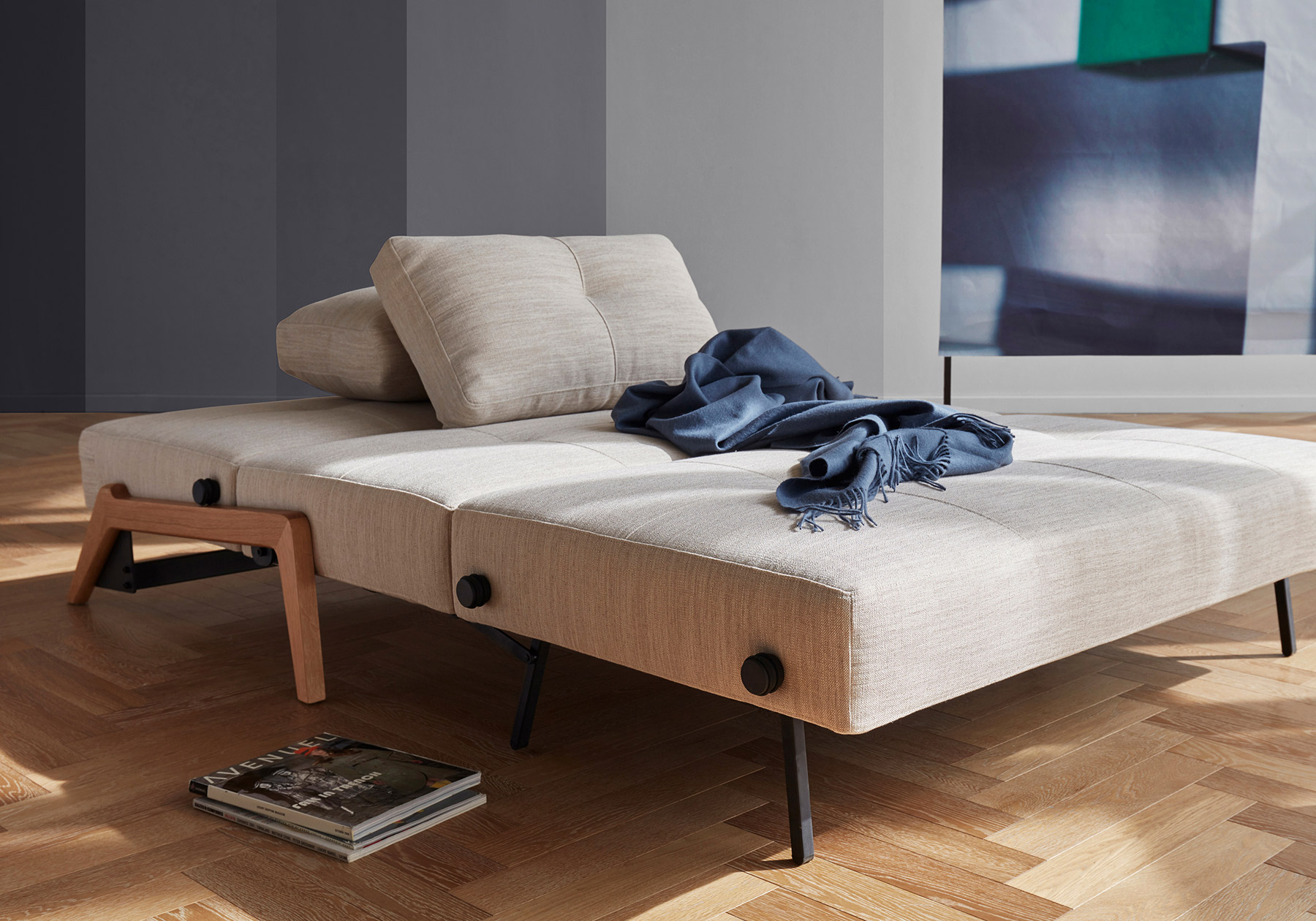 Slaapbank Cubed 160x200cm - beige