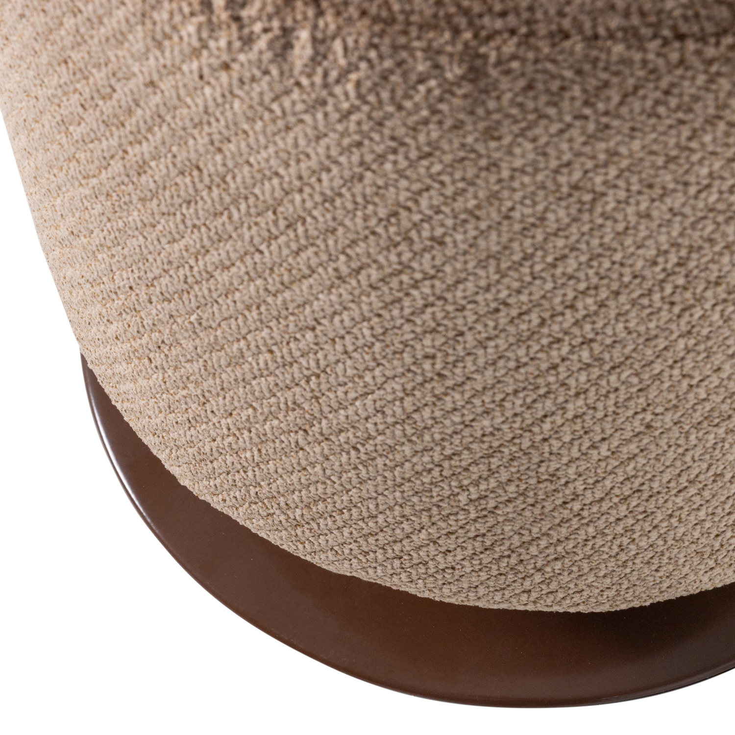 Draaibare poef Islen - bouclé bruin