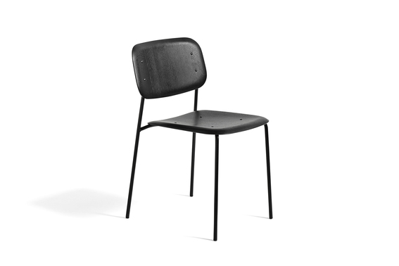 Stoel Soft Edge 40 - black stained oak/powdercoated steel