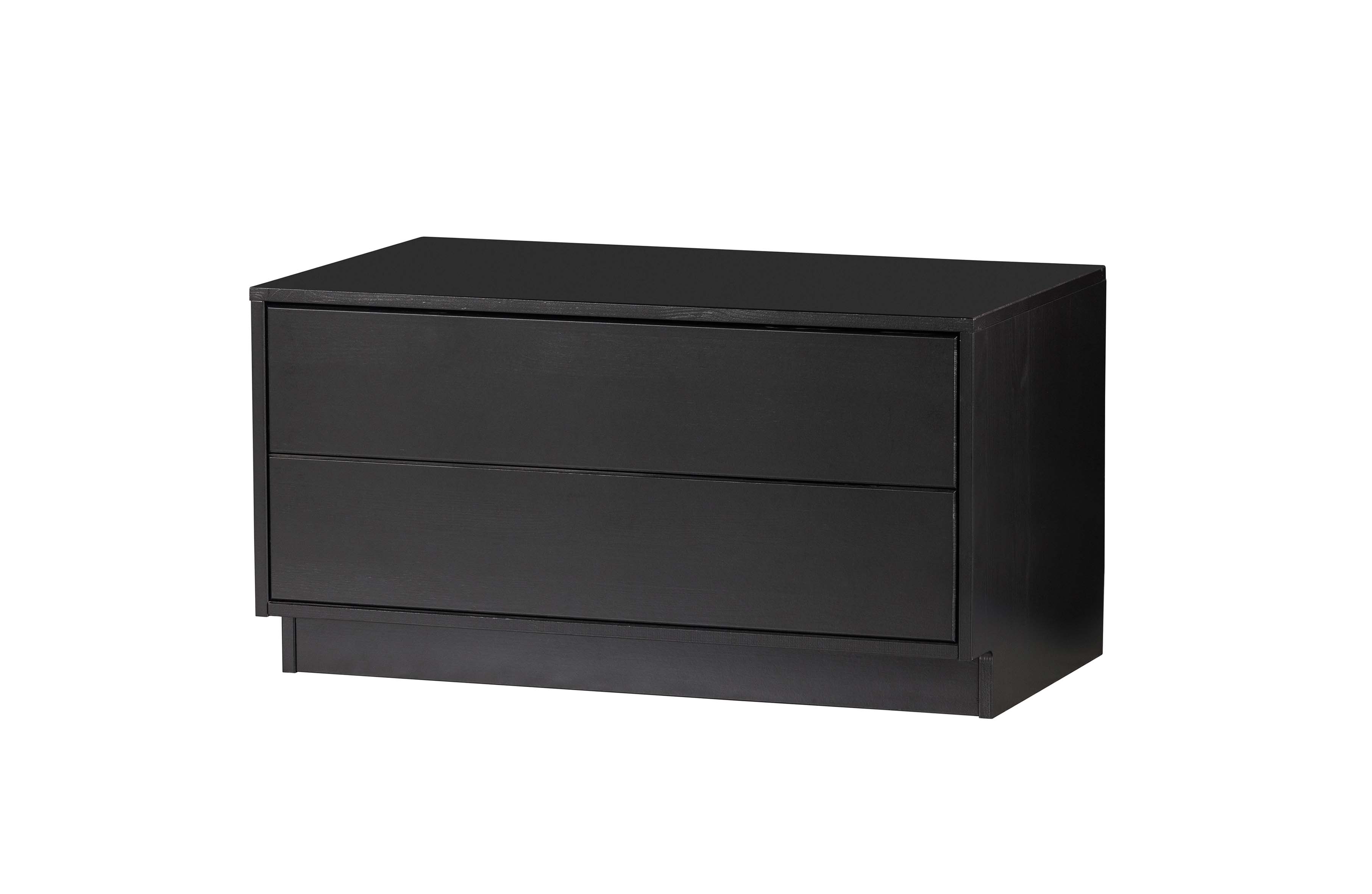Tv-meubel Finca midden met 2 lades B75cm - zwart