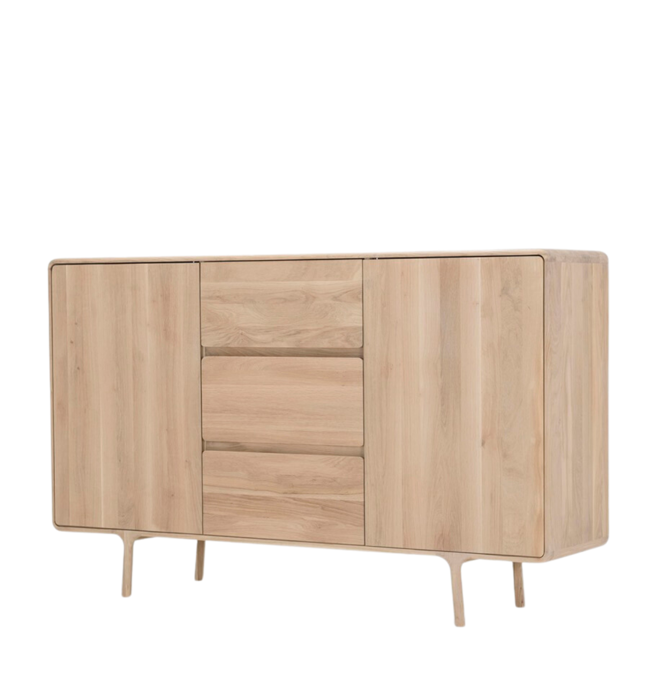 Dressoir Fawn met 2 deuren en 3 lades - White eiken