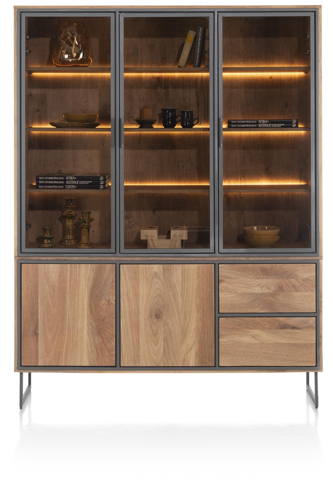 Buffetkast Trapani 160cm in fineerhout - smoked
