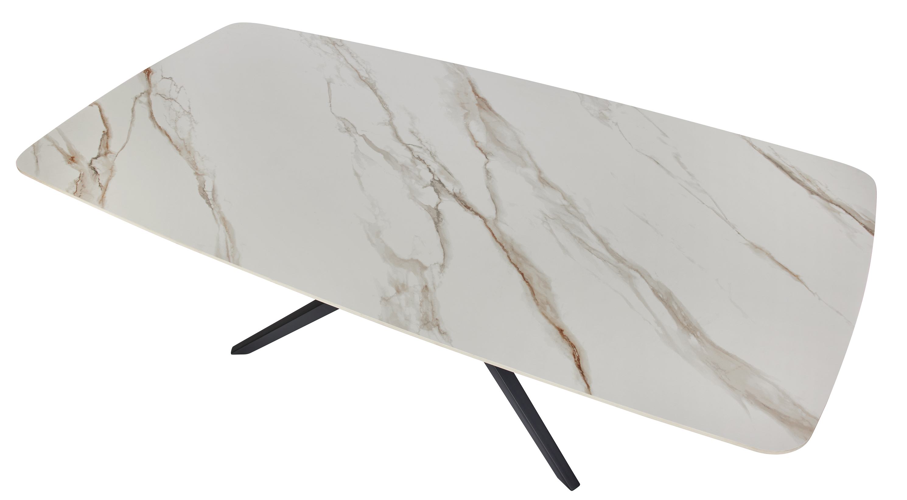 Eettafel 240x120cm met keramisch blad - wit
