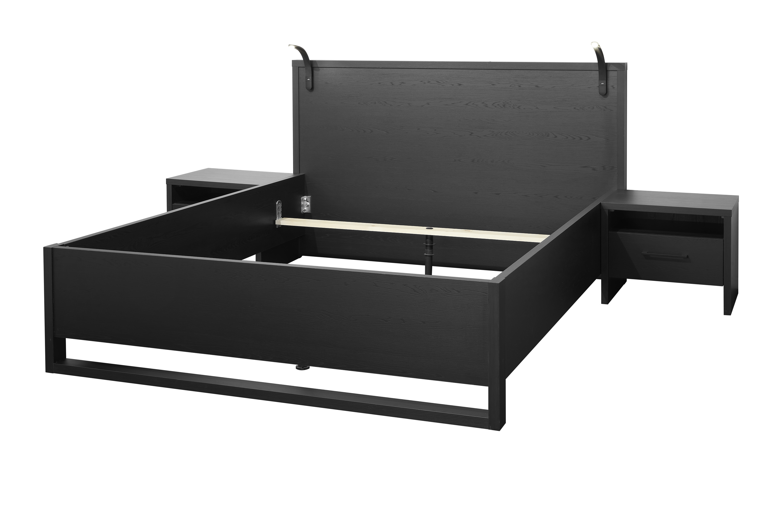 Bedkader 160x200cm - zwart