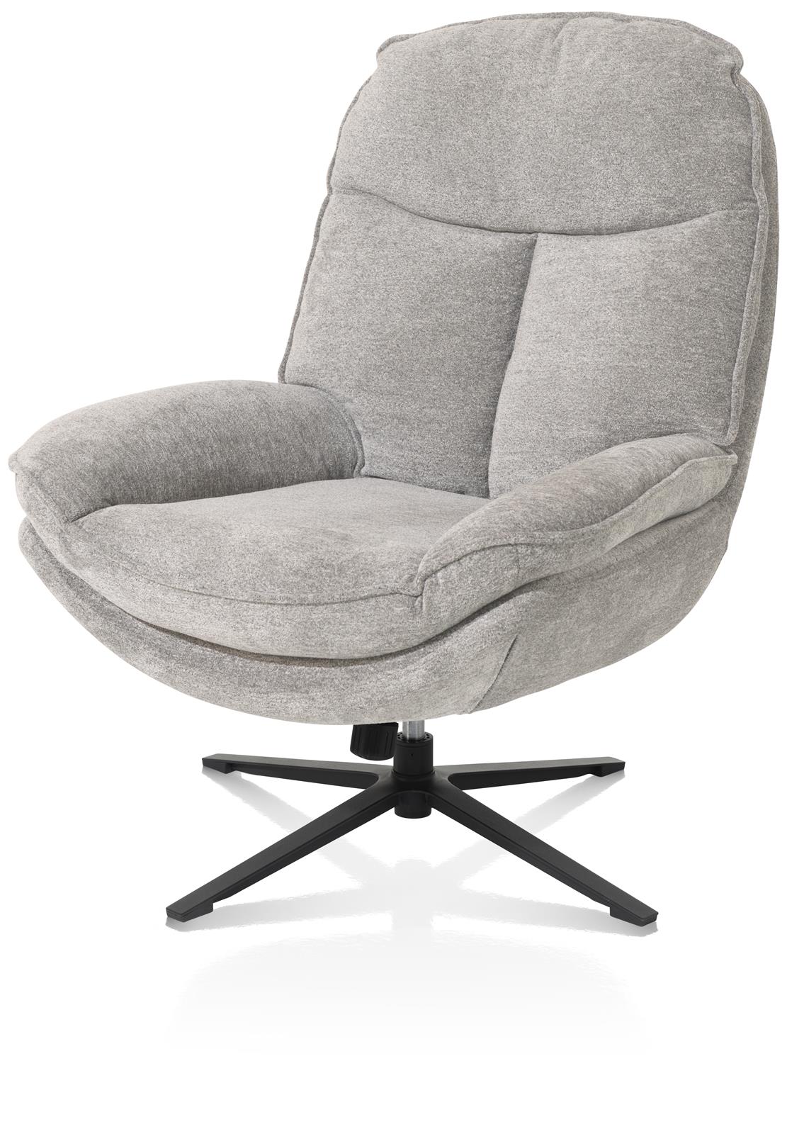 Draaifauteuil Florence met voetenbank - Kiezel grijs