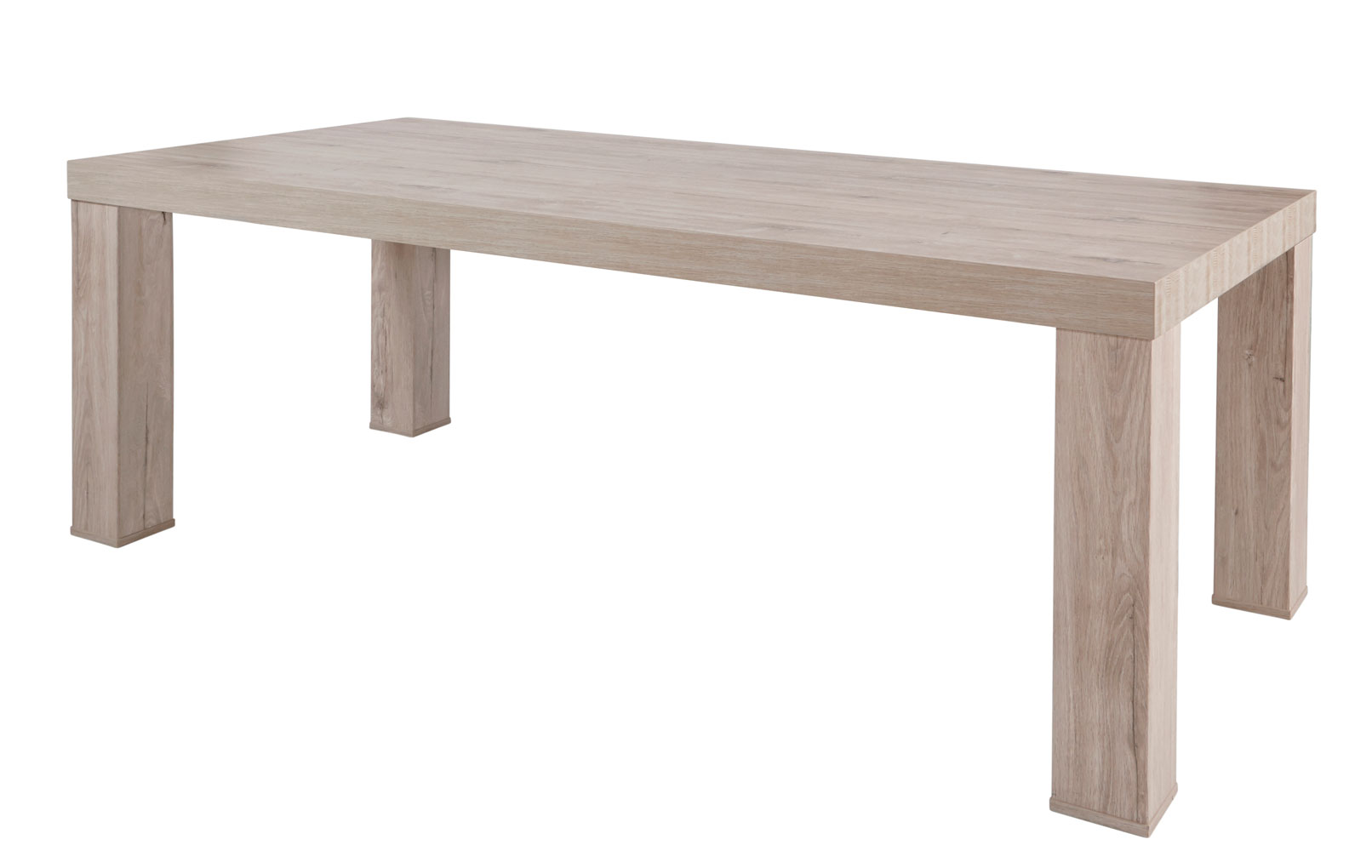 Houten eettafel 225 x 101cm - lichtgrijs