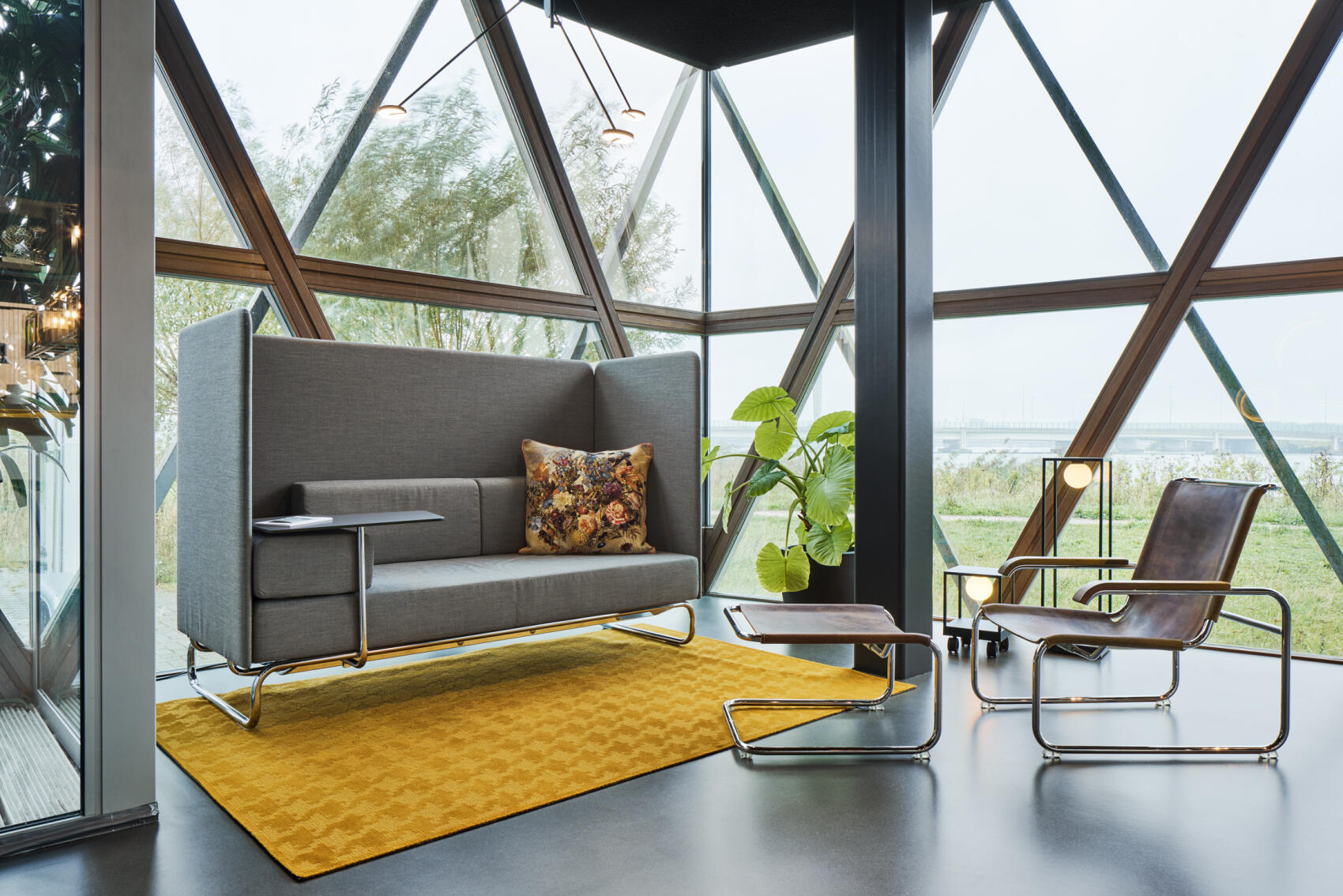 Easychair S35 L - chrome/buffalo leather brown