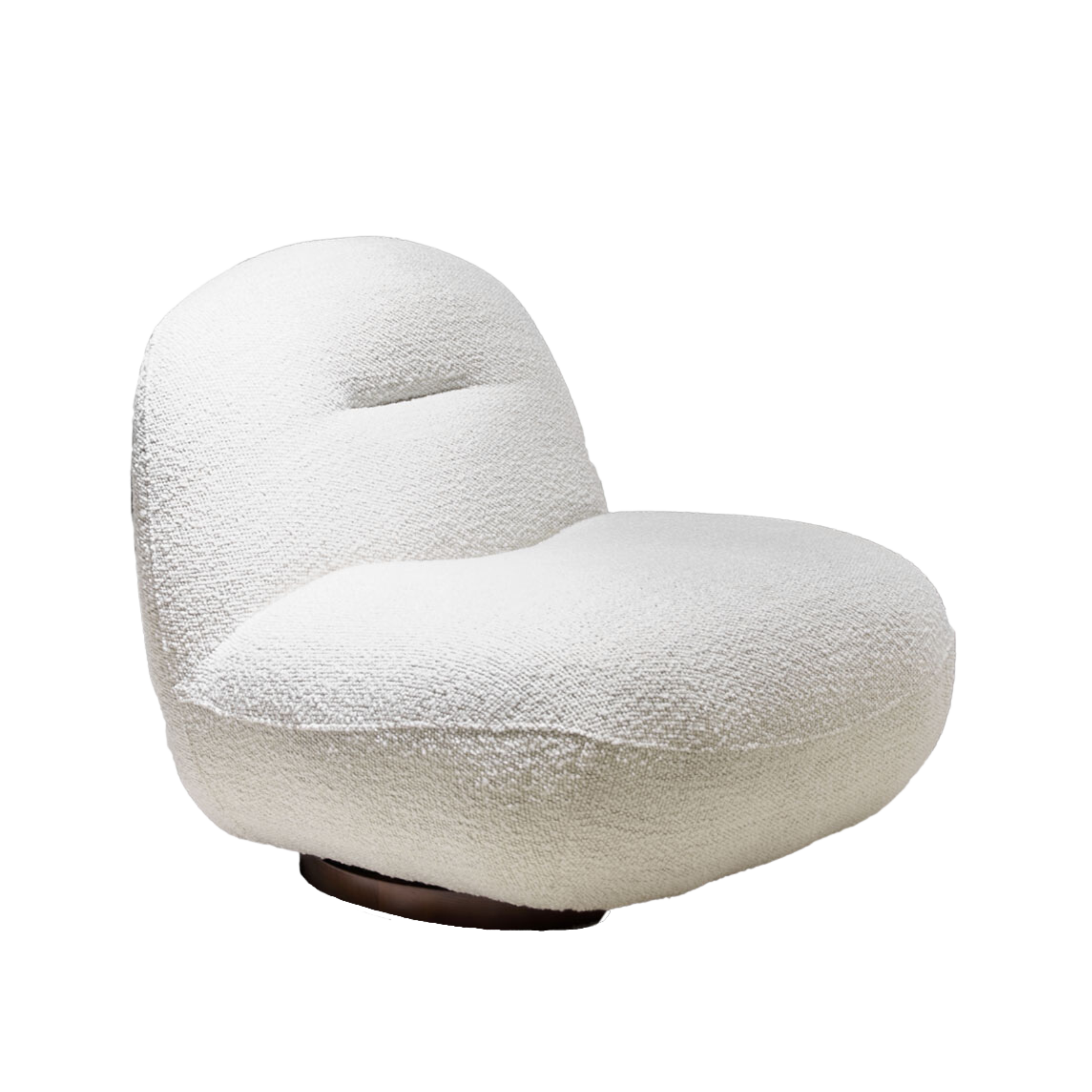 Draaifauteuil bouclé – beige