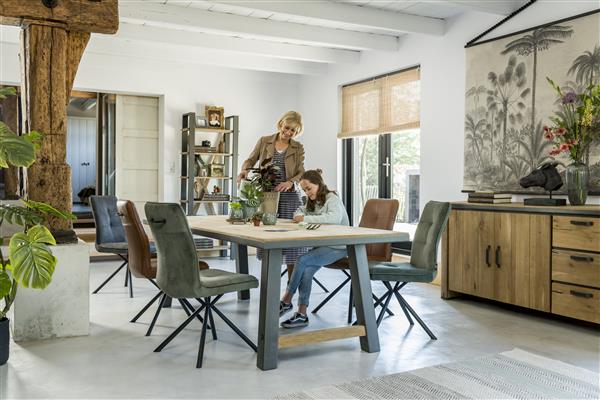Dressoir Farmland met 3 deuren en 3 lades B240cm - natuur