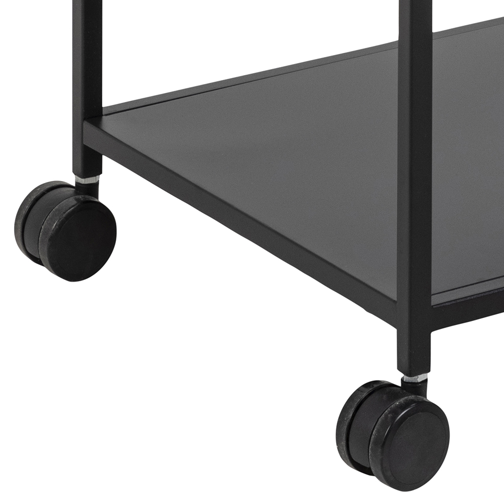 Trolley met wielen 78x40cm - zwart