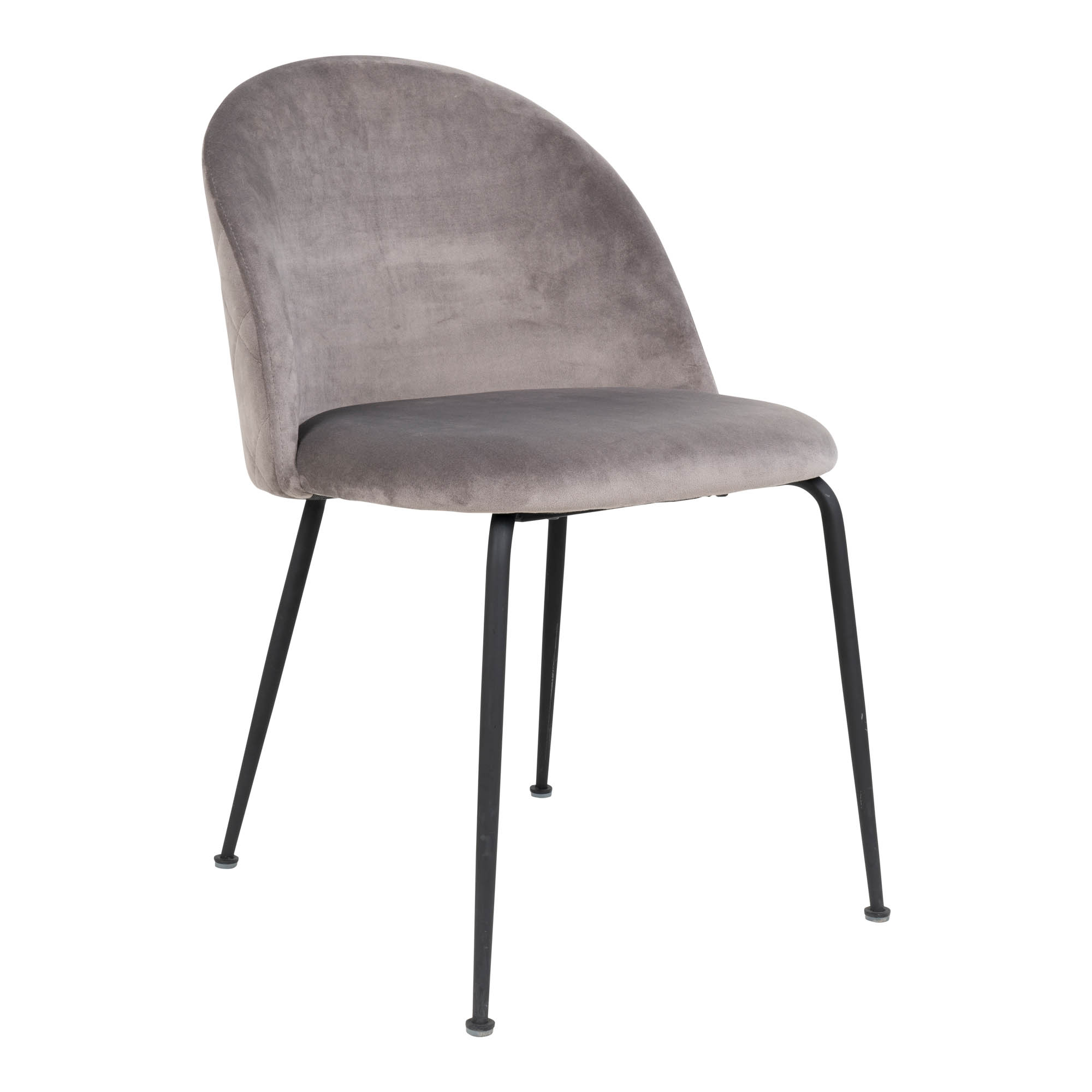 Velvet stoel - grijs