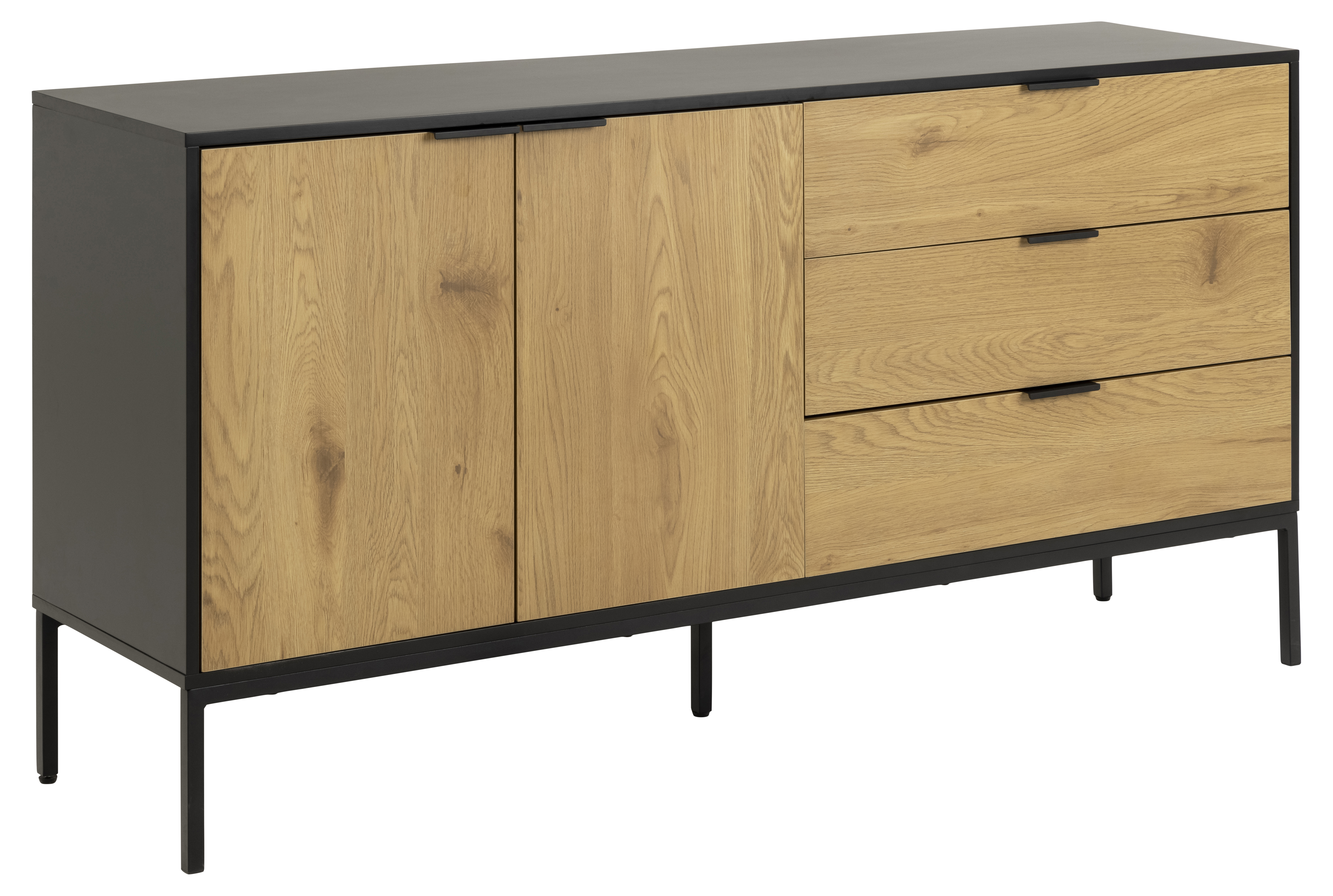 Dressoir met 2 deuren en 3 lades - Wild Oak