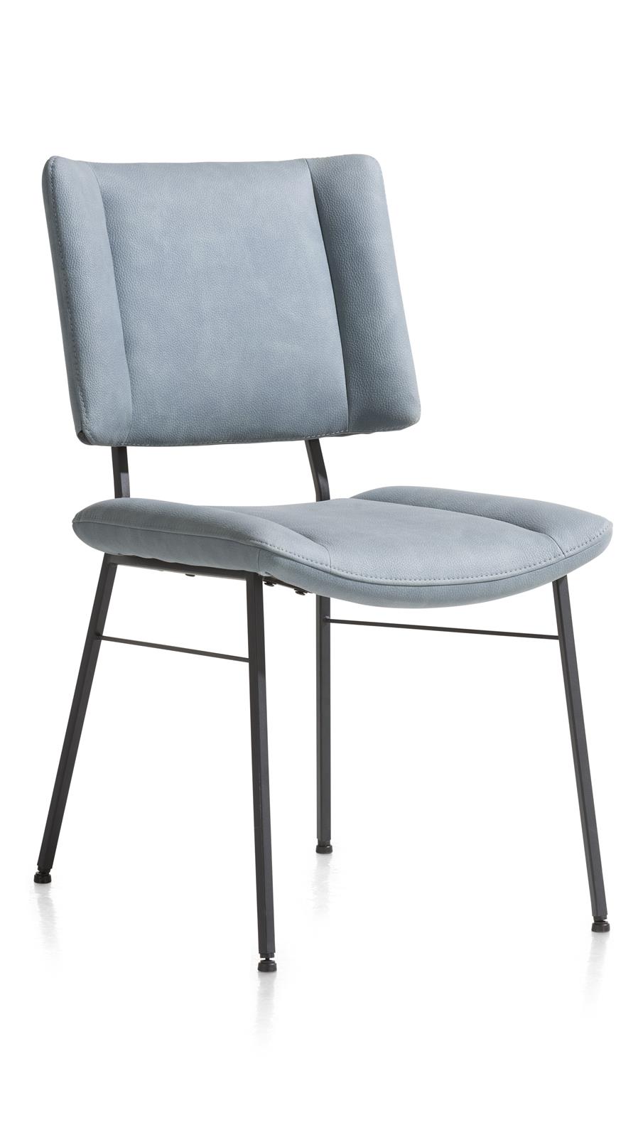 Eetkamerstoel Tatum in lederlook - Skyblue