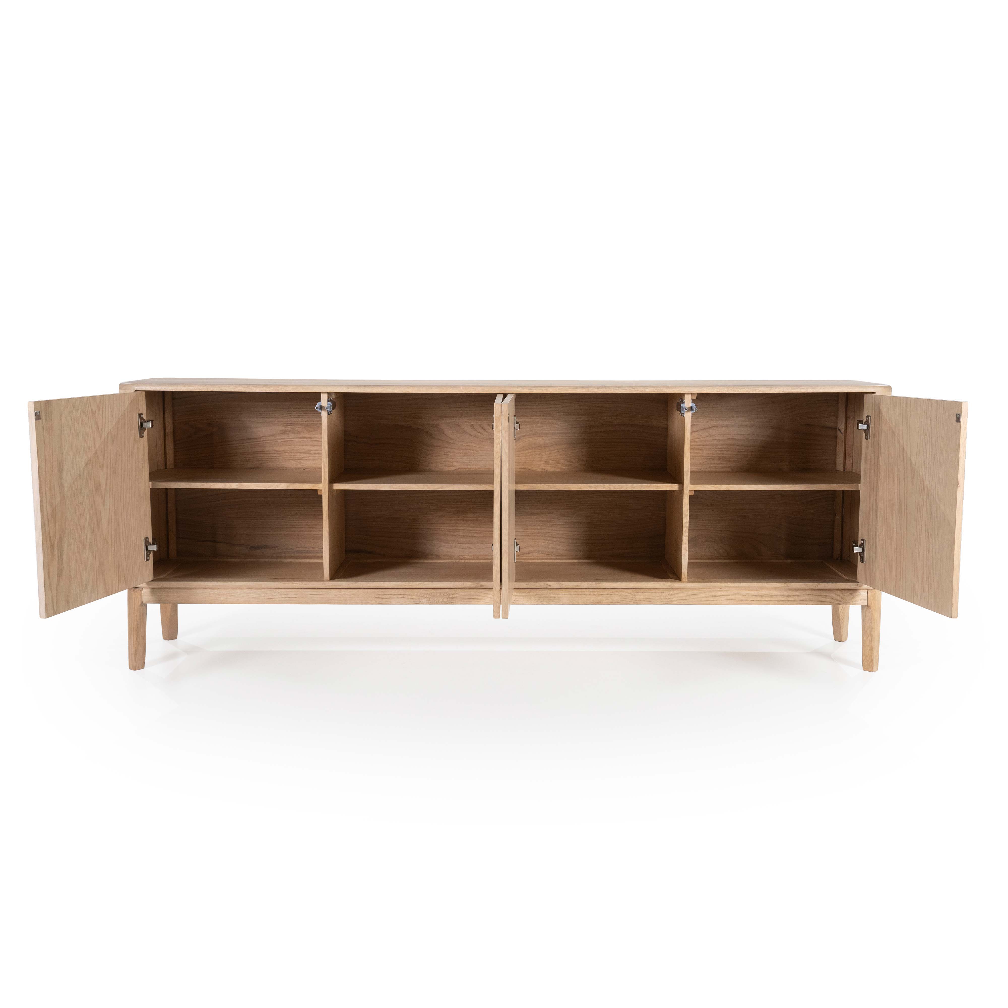 Houten dressoir 4 deuren - natuur eiken