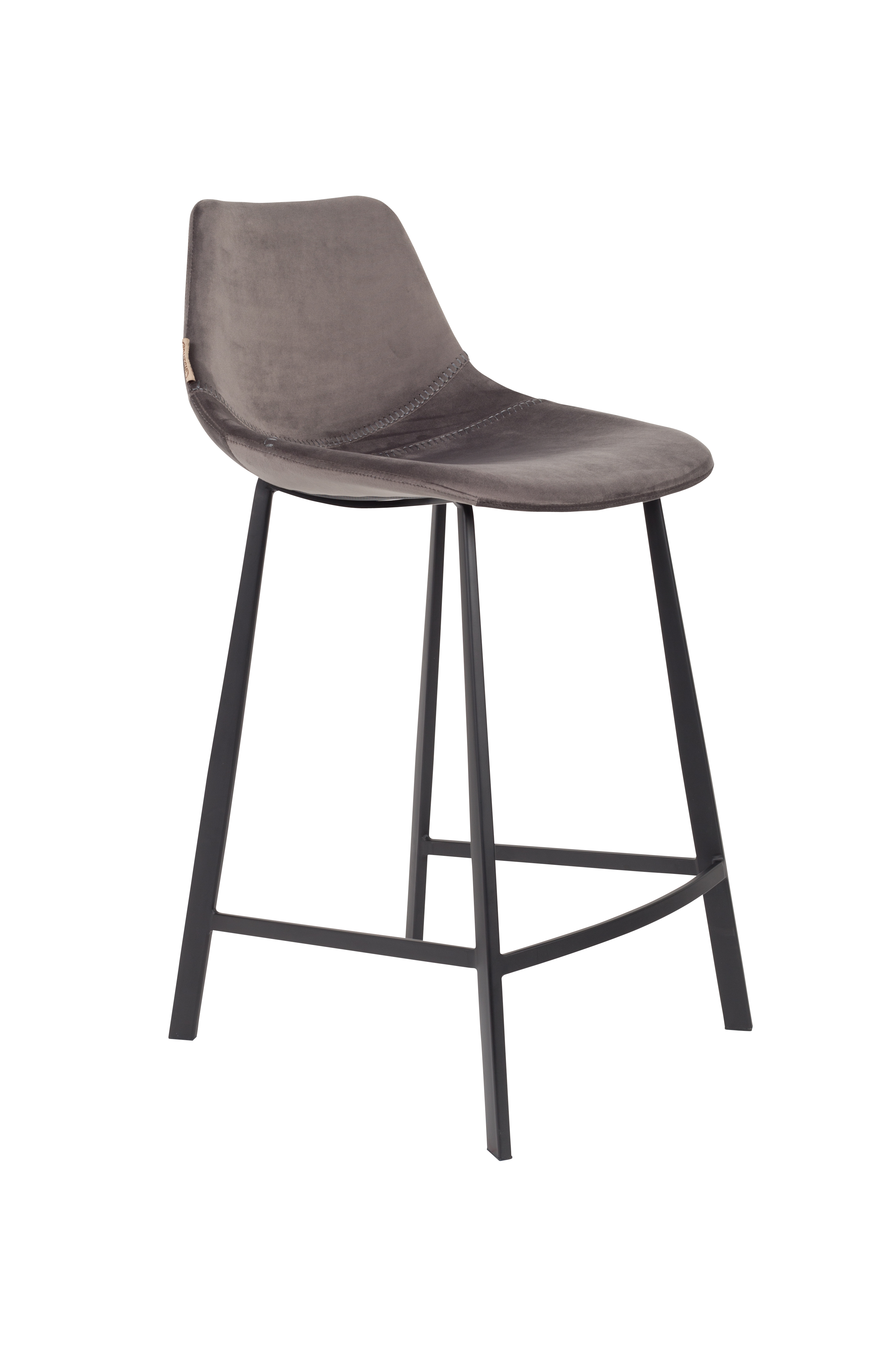 Counterstoel Franky - zithoogte 65cm - Velvet grey