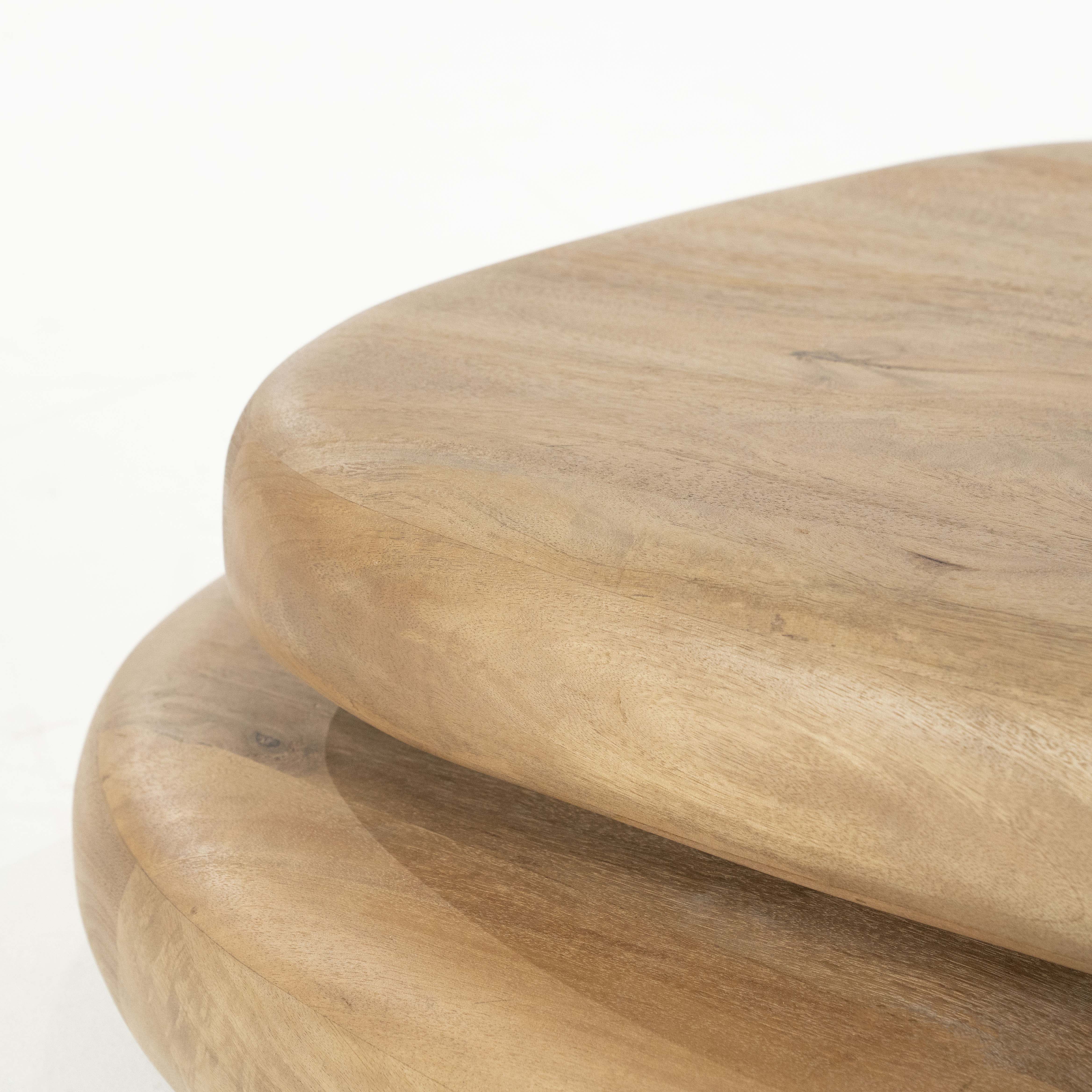 Salontafel 100x80cm - draaibaar blad - naturel kleur