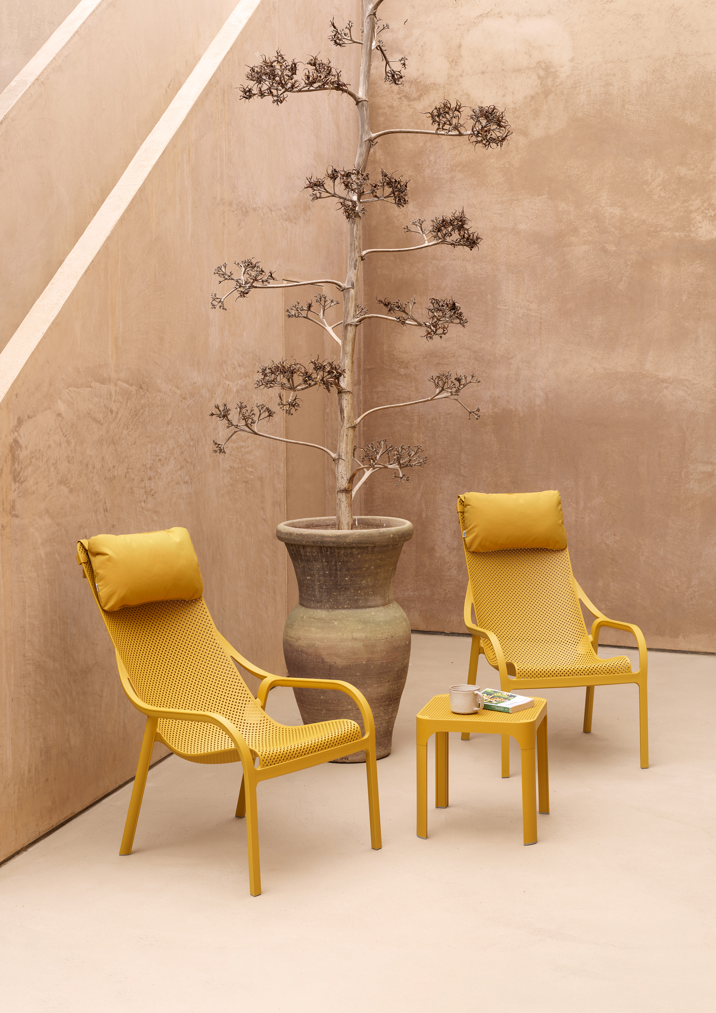 Loungestoel Net - Senape