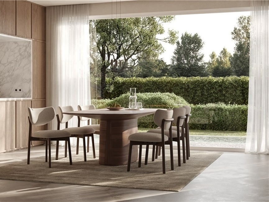 Ovale tafel 240x110cm - walnoot