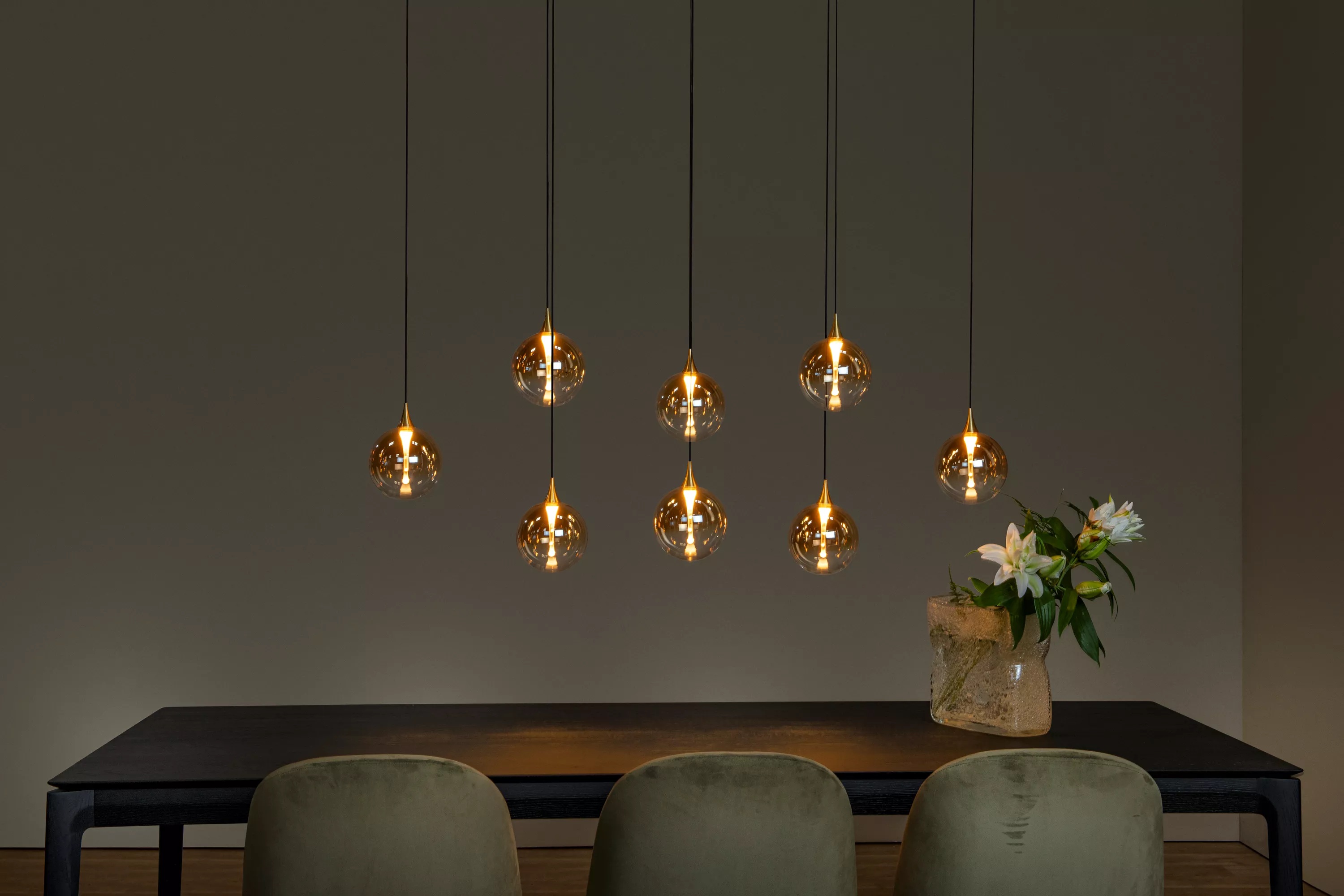 Hanglamp Gisela 8x 3,9W - amber