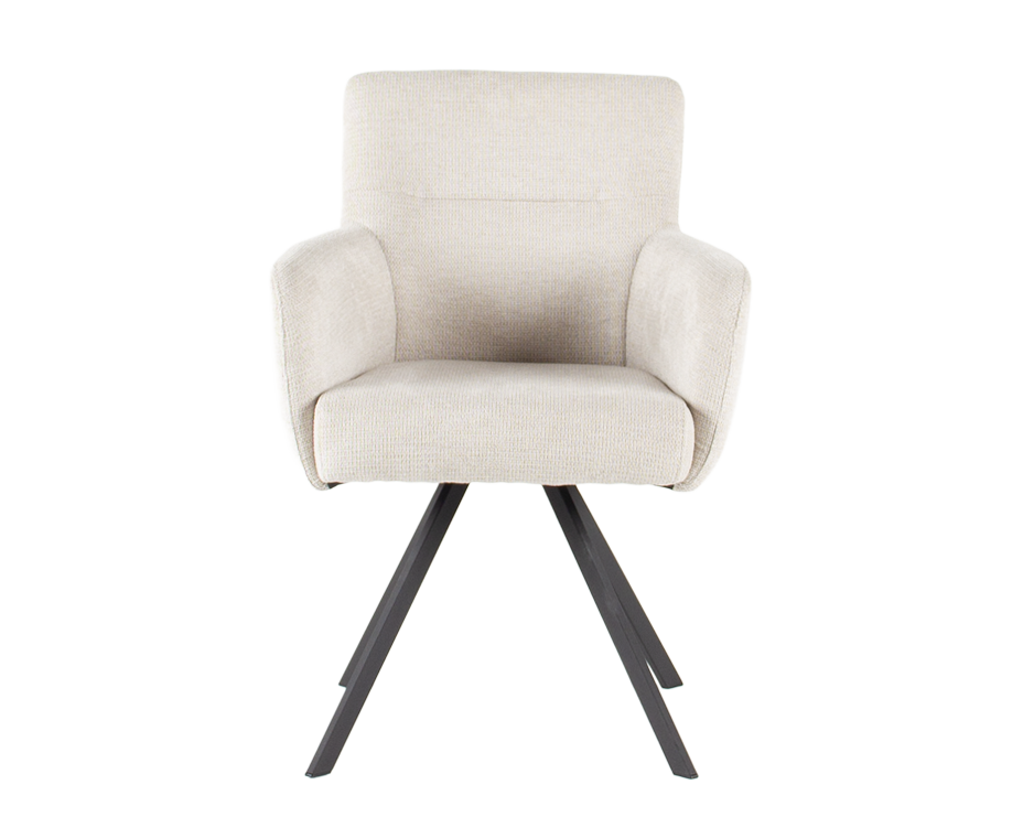 Kuipstoel met hoge rug - Natural ecru