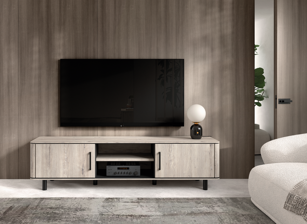 Tv meubel met 2 deuren - licht eiken