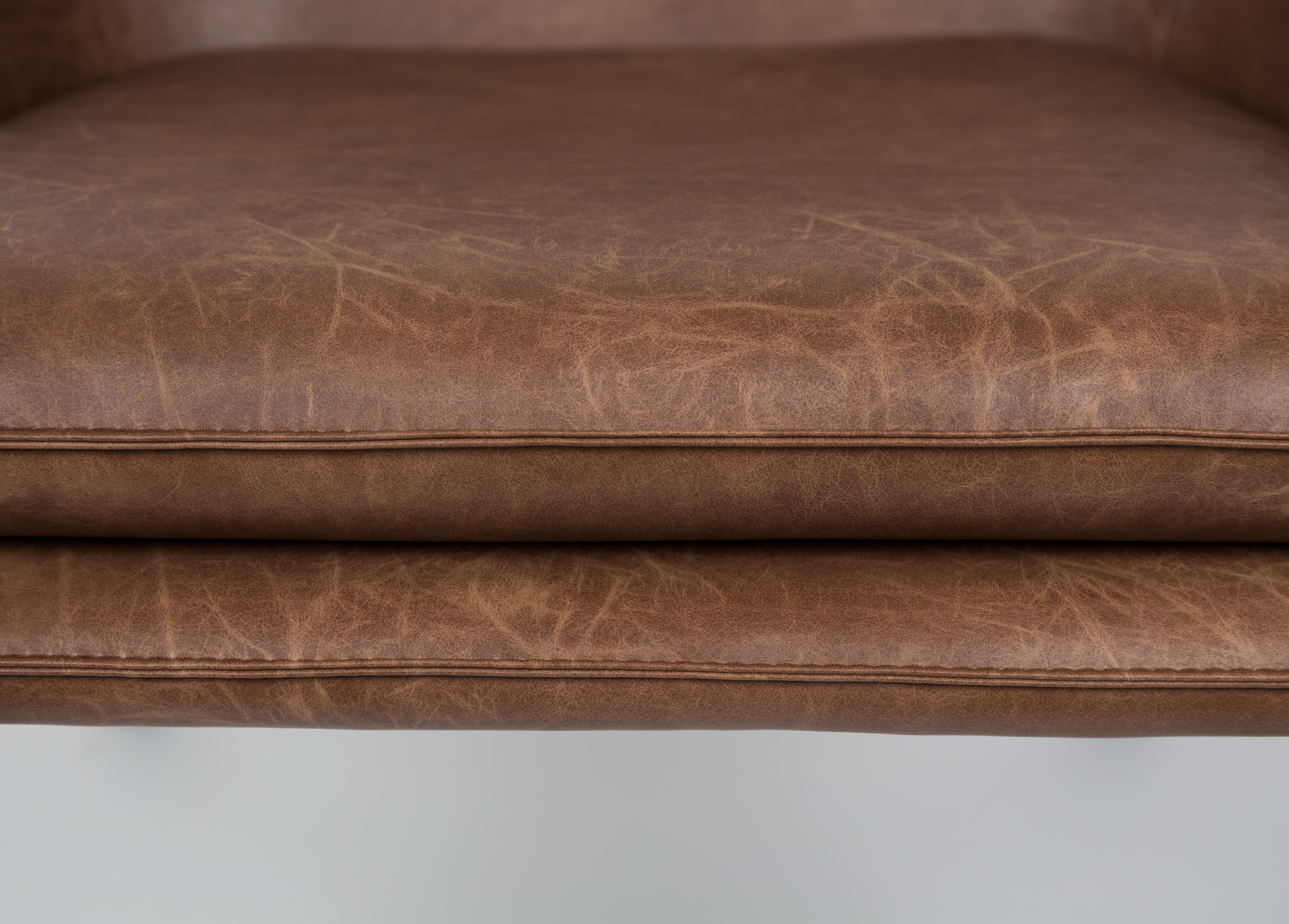 Fauteuil in lederlook - bruin