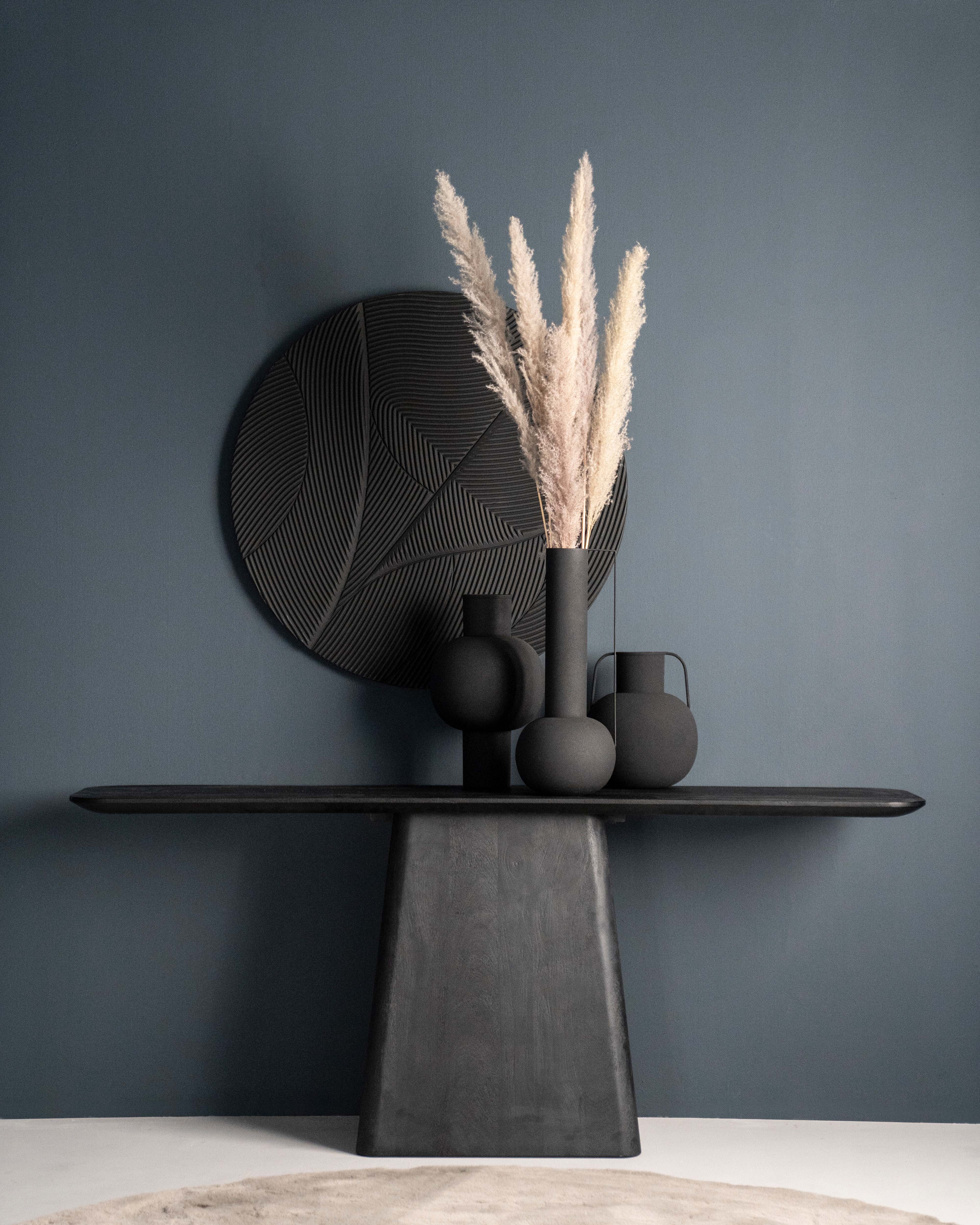 Consoletafel 180x40cm - zwart mangohout