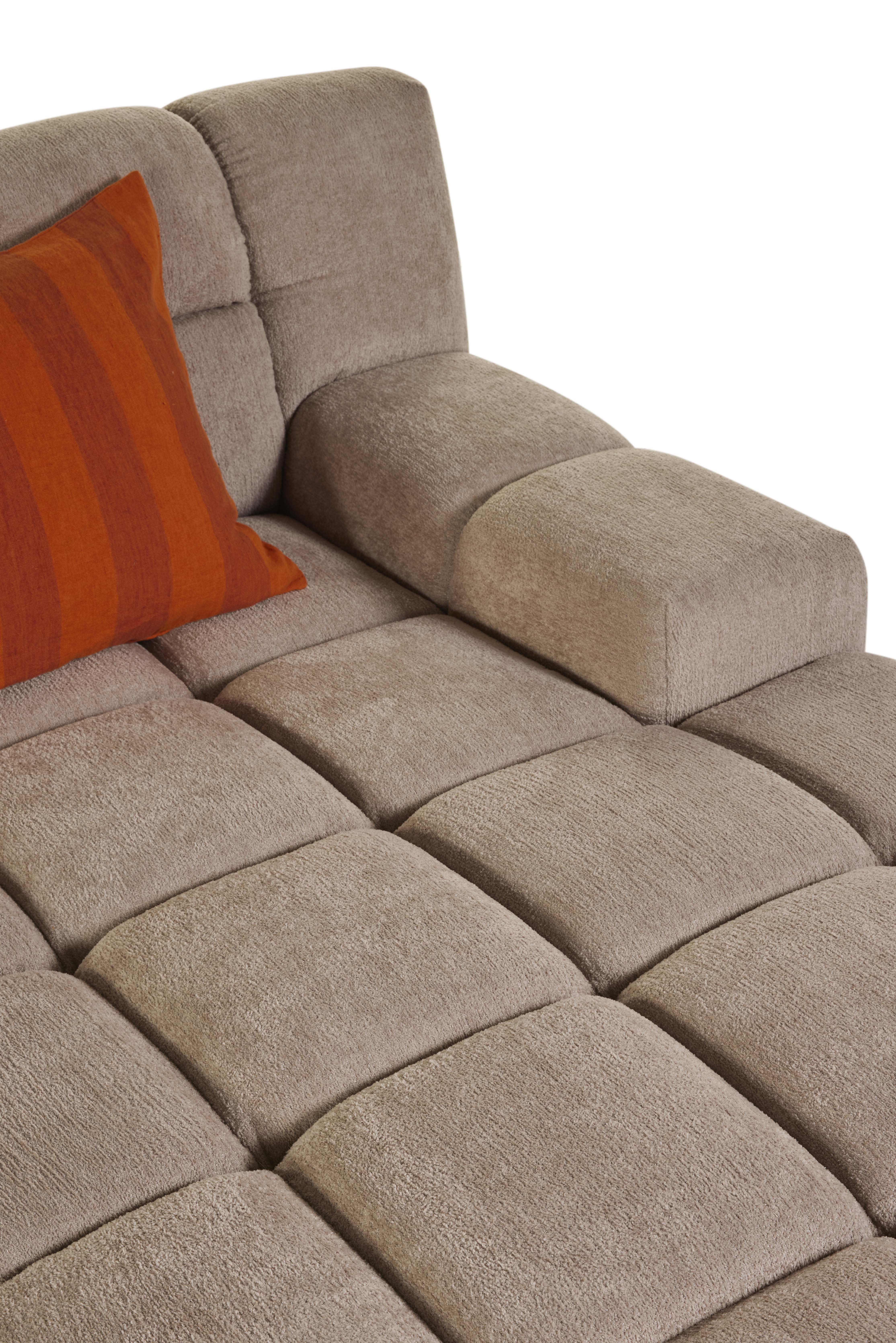 Hoeksalon U-vorm met longchair en ottoman (links) - Sino beige