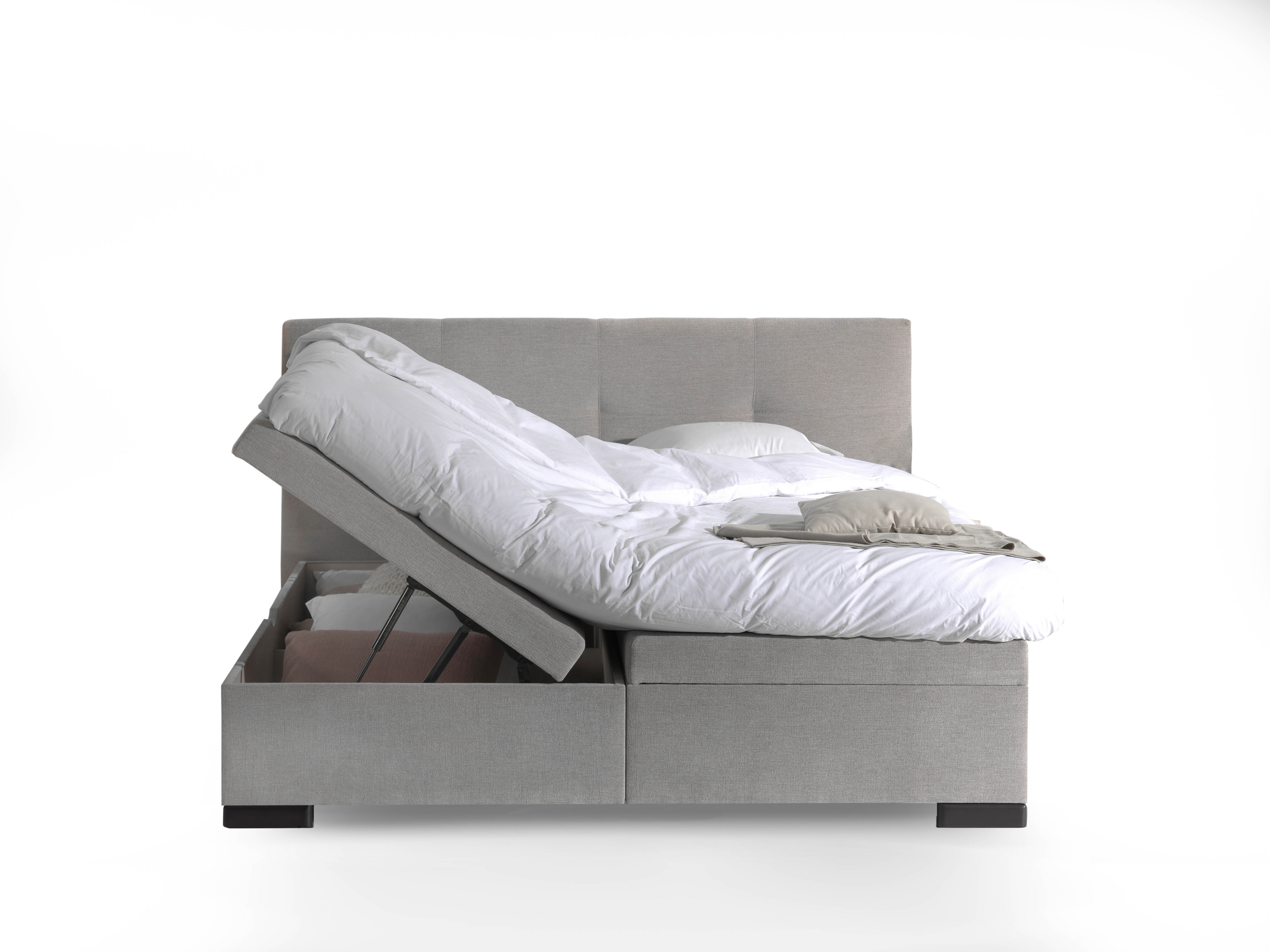 Boxspring met opbergruimte 160x200cm (excl. matras) - grijs
