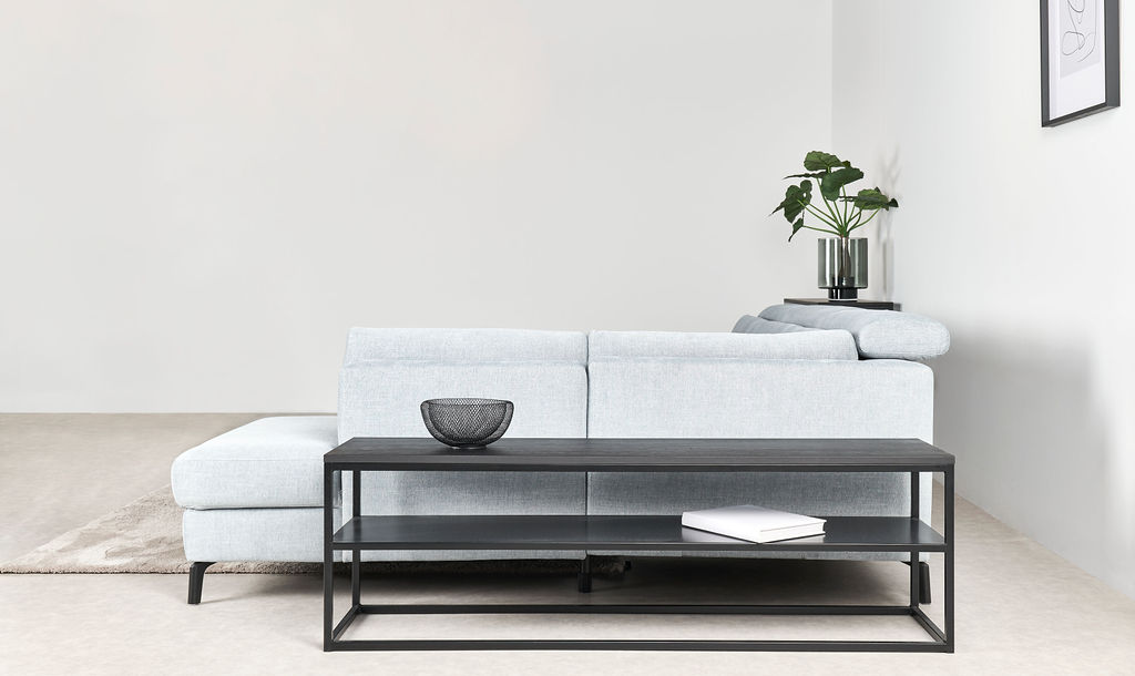 Hoeksalon met elektrische relax (rechts) - grijs