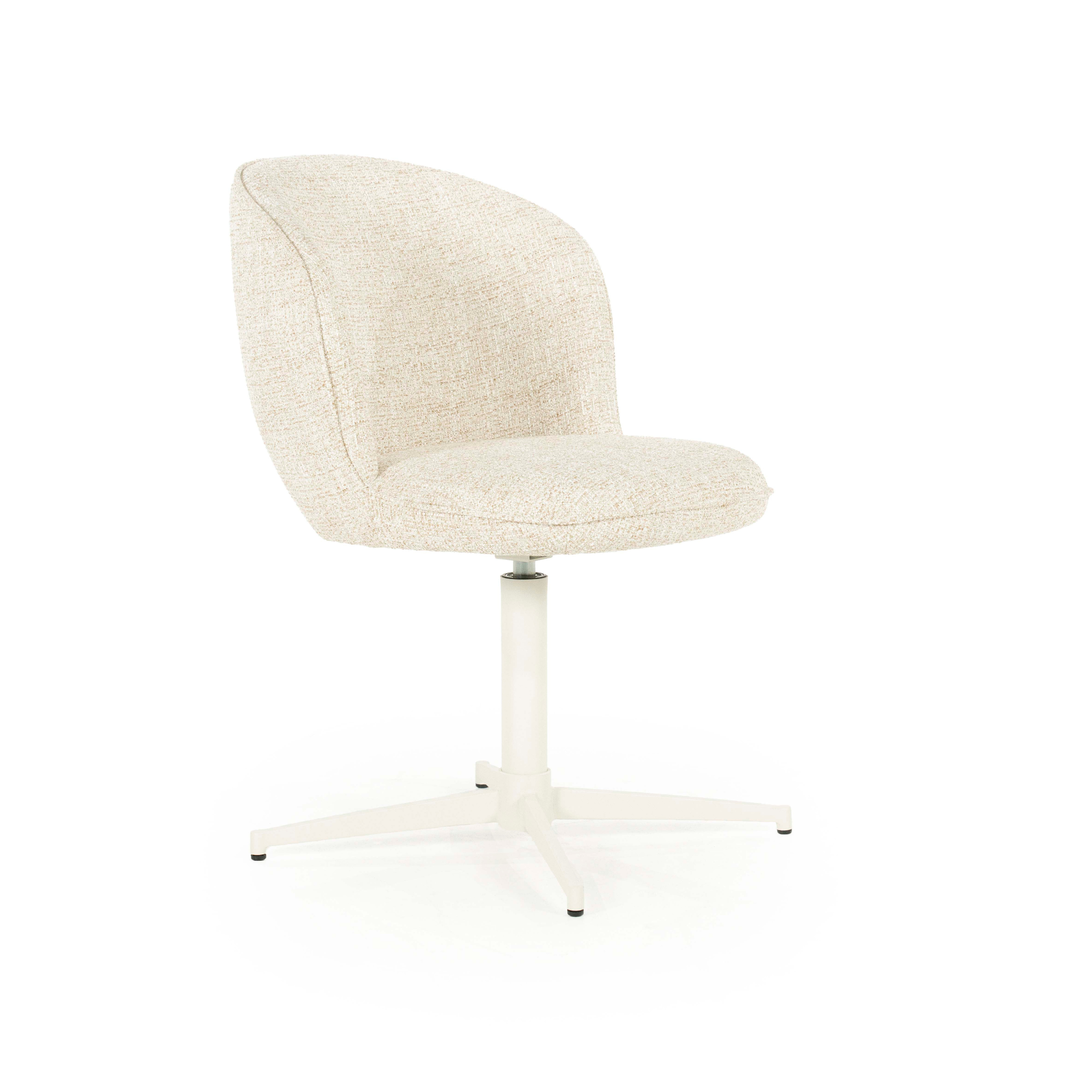 Draaibare eetkamerstoel - beige/wit