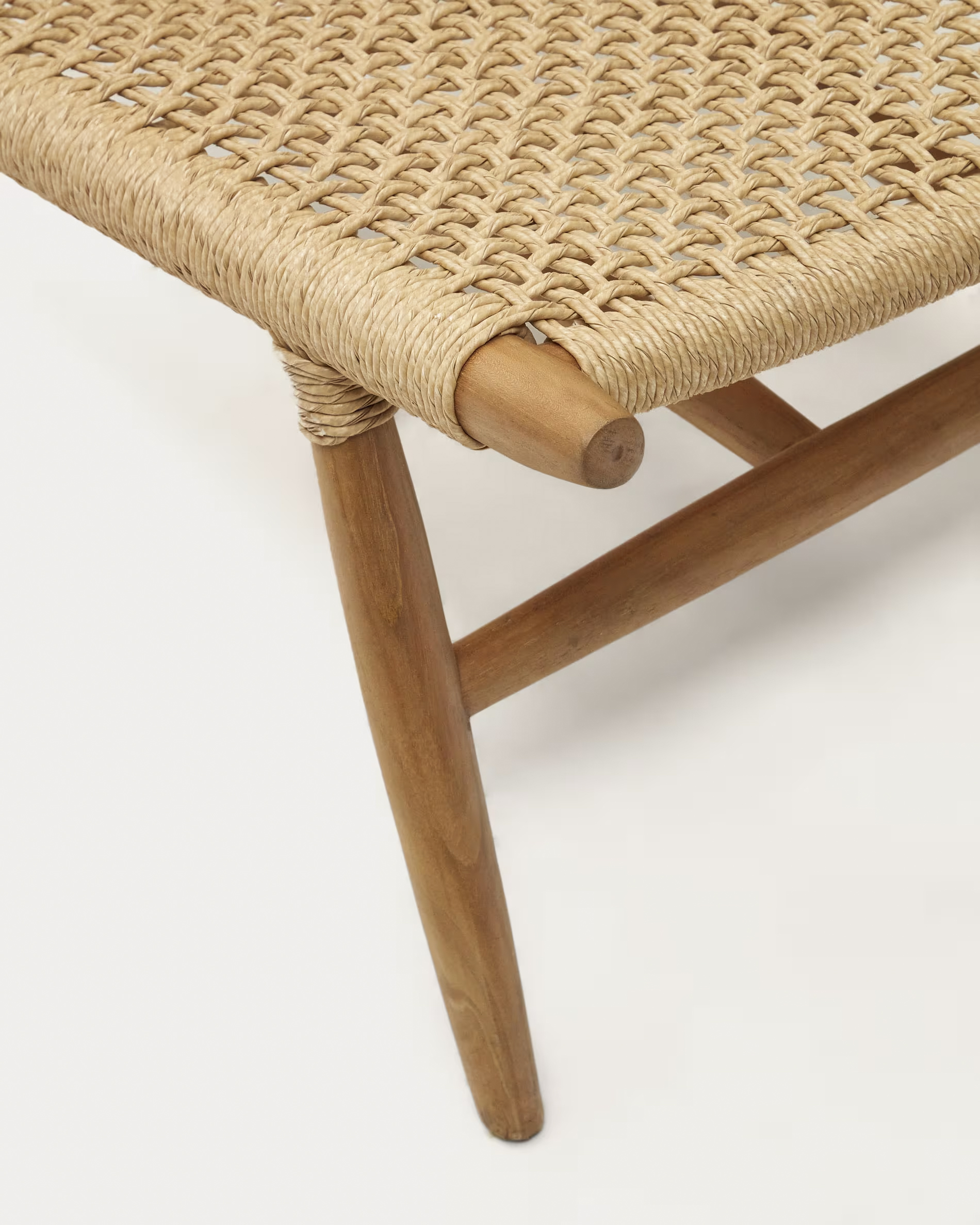 Fauteuil uit massieve teak - naturel