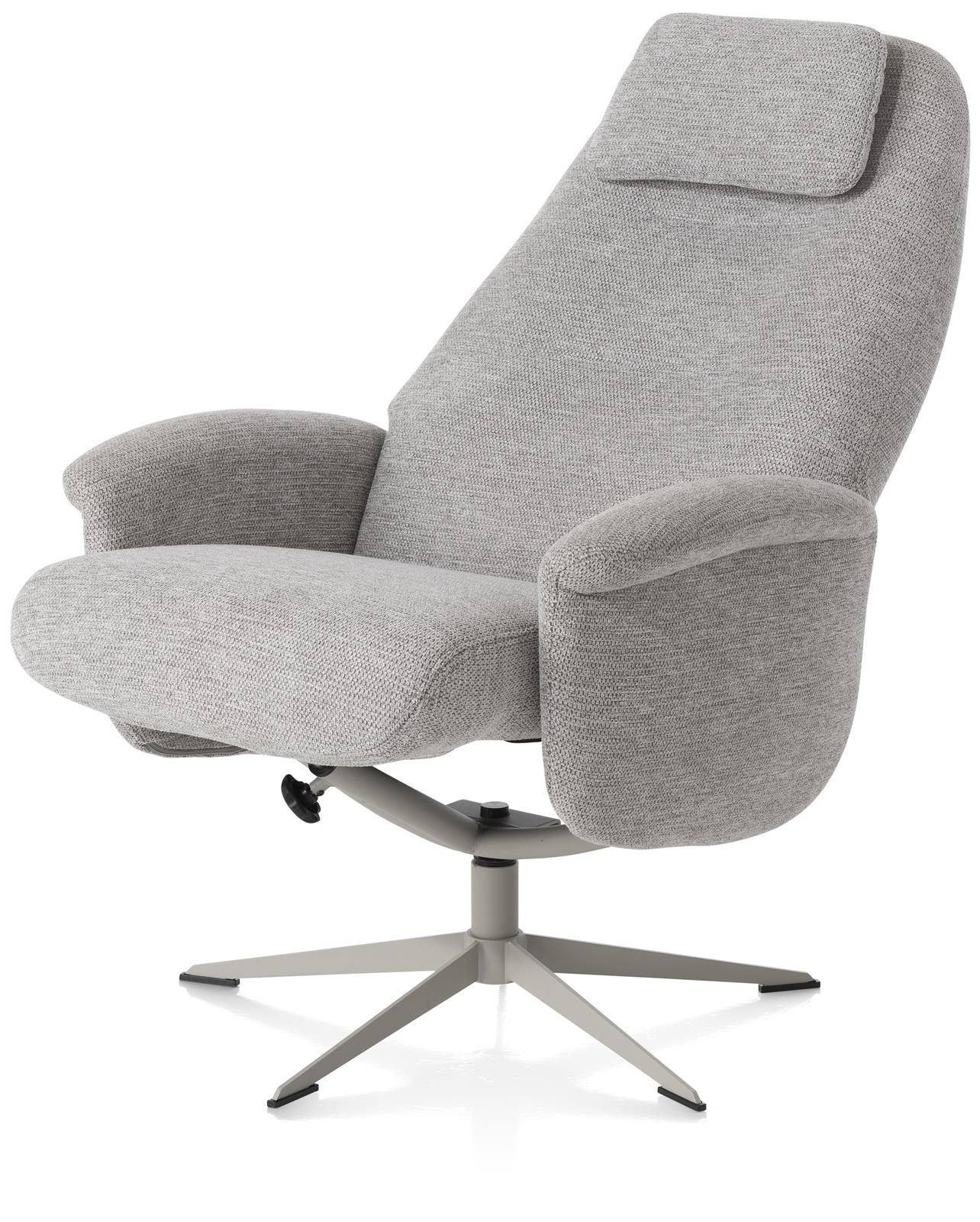 Relaxfauteuil incl. voetenbank - lichtgrijs