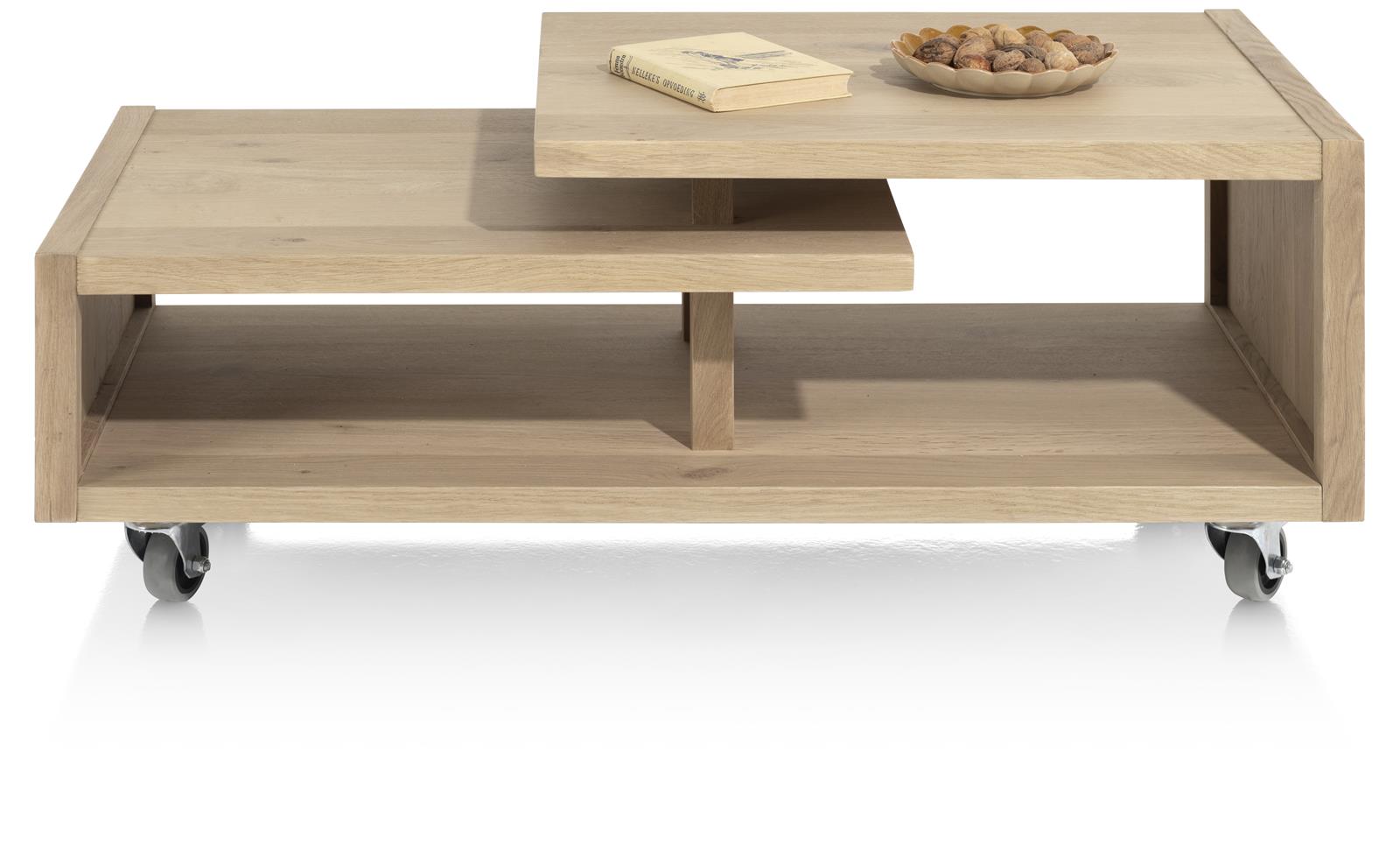 Salontafel Nystead op wieltjes - eikenfineer