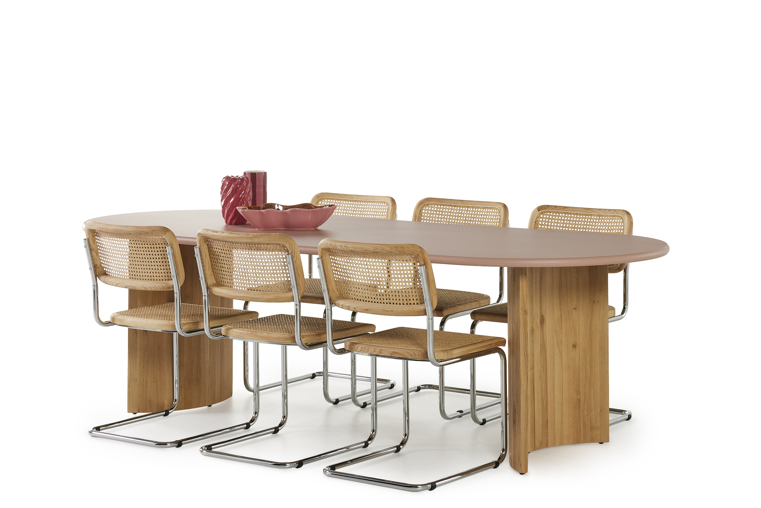 Eettafel 260x100cm - HPL/eik