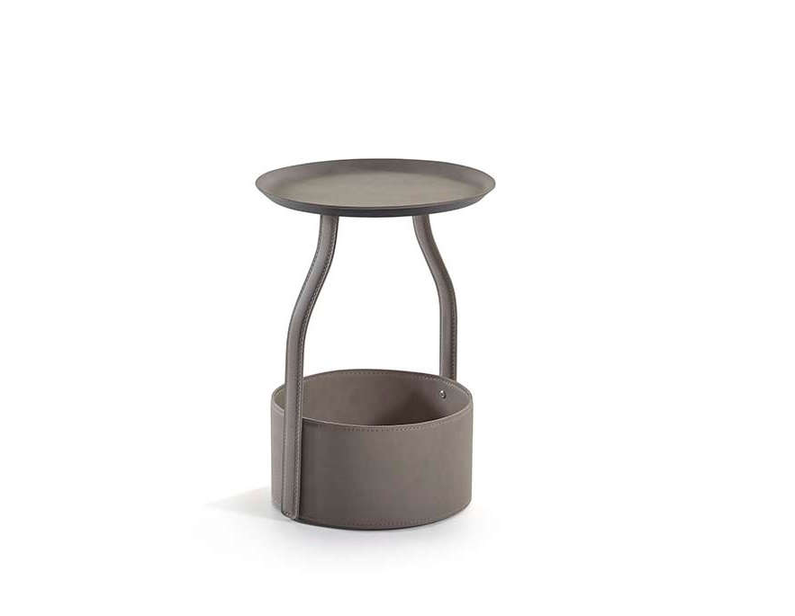 Bijzettafel met opbergruimte - saddle grey