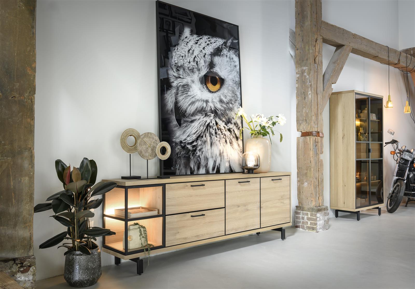 Dressoir Ridgefield met 2 deuren en 2 lades - natuur