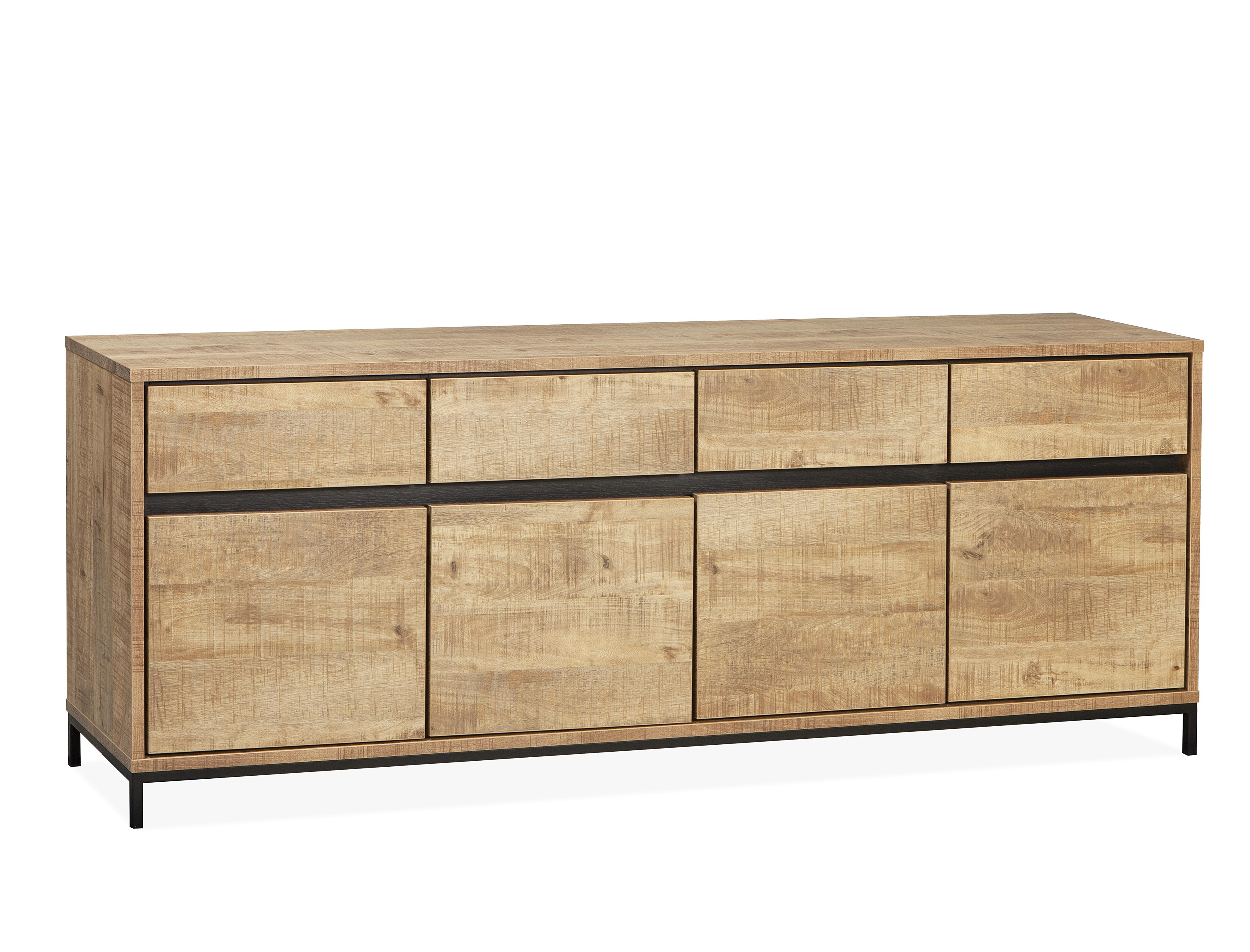 Dressoir met 4 deuren en 4 lades - natuur