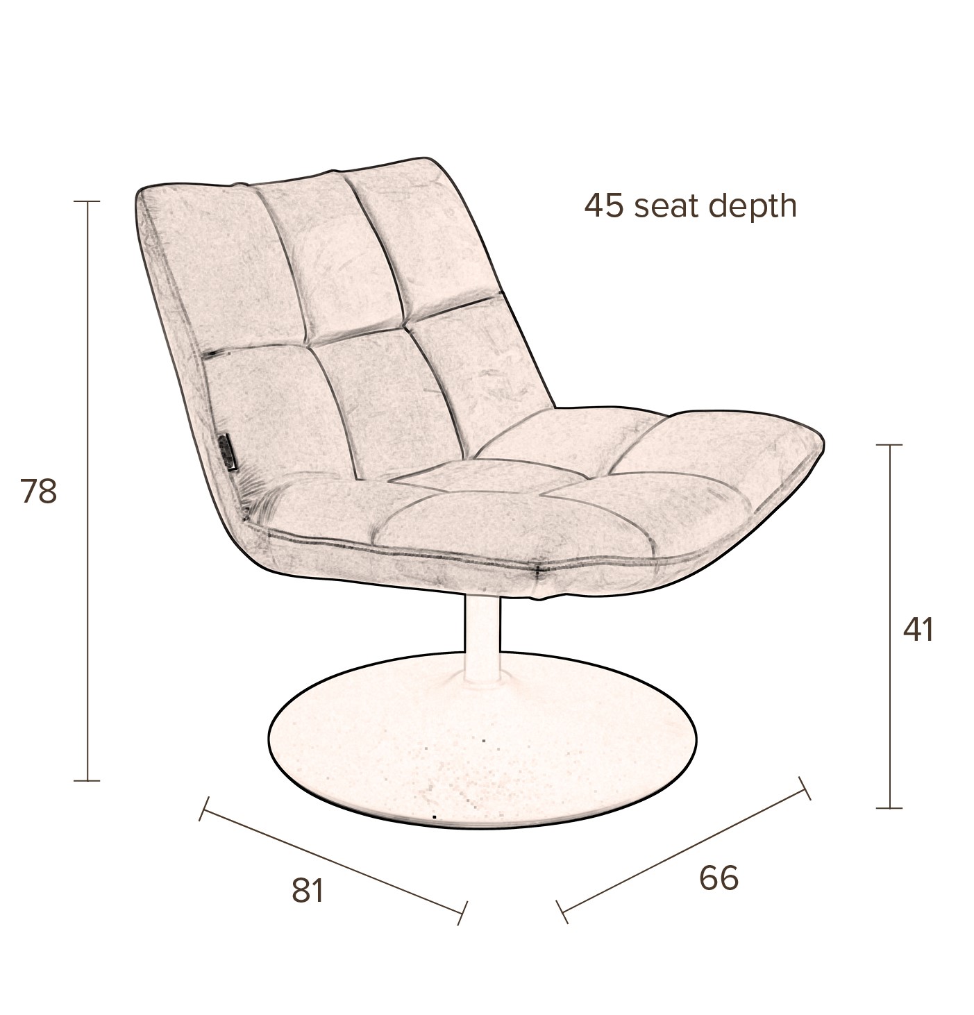 Fauteuil - Velvet grijs