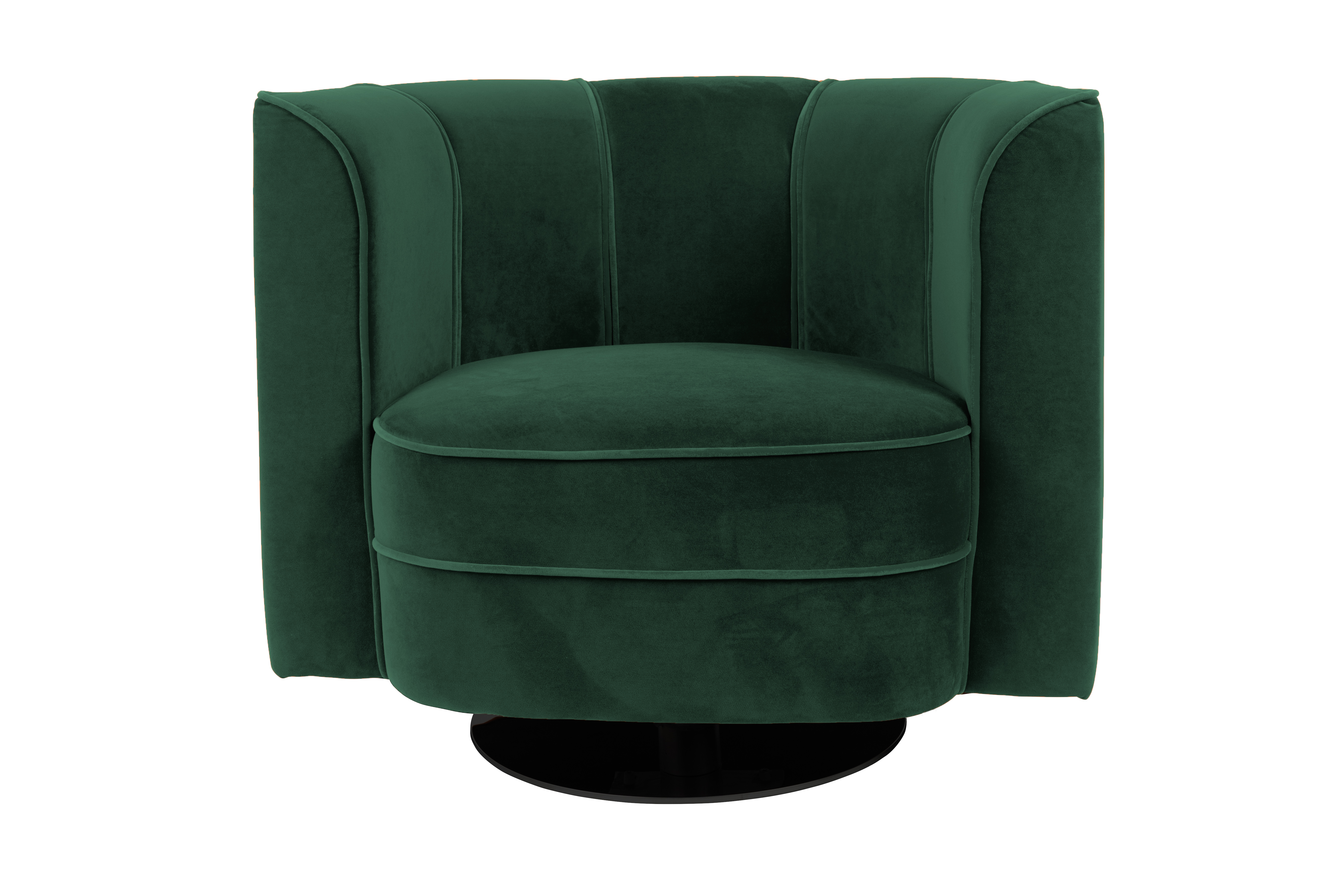 Draaifauteuil Flower in velvet - groen
