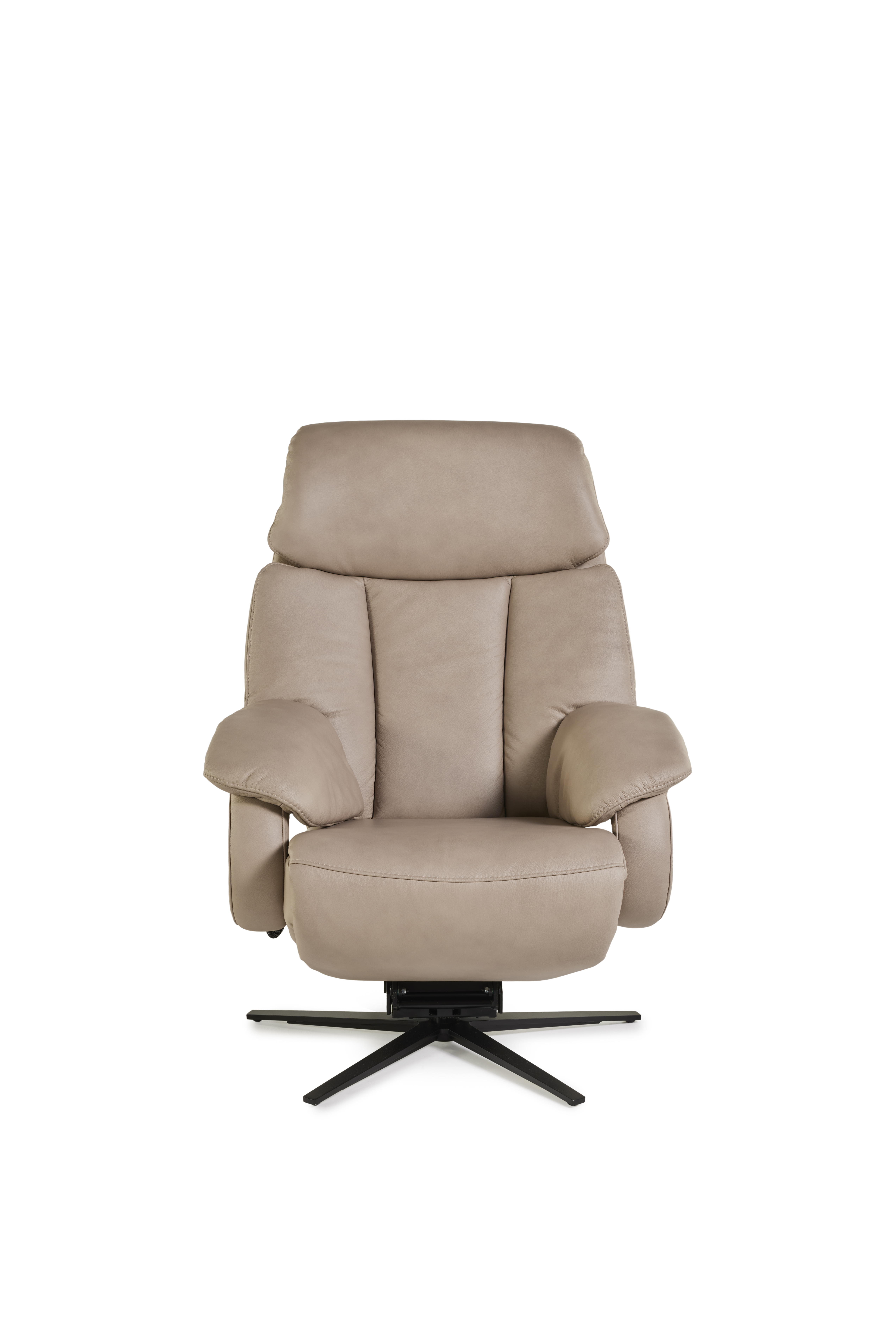 Elektrische relaxzetel in leder met lift  - medium - beige 