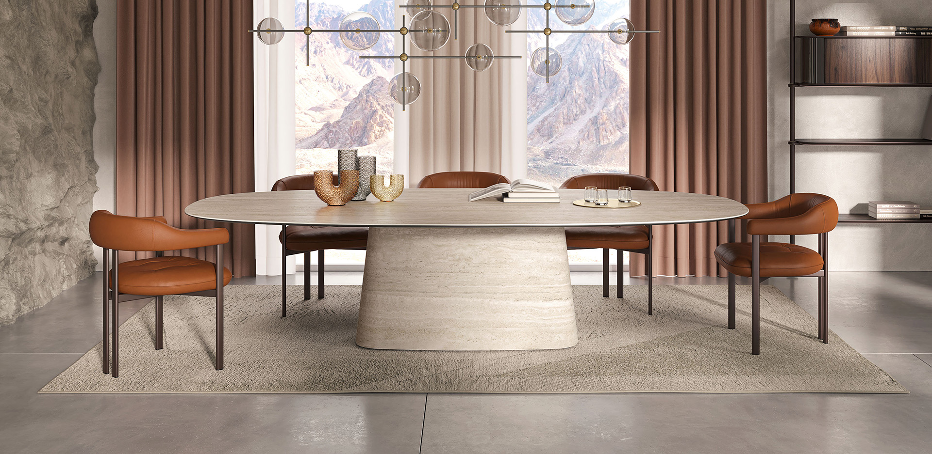 Eettafel Napoleon 300x150cm - Colosseo keramik