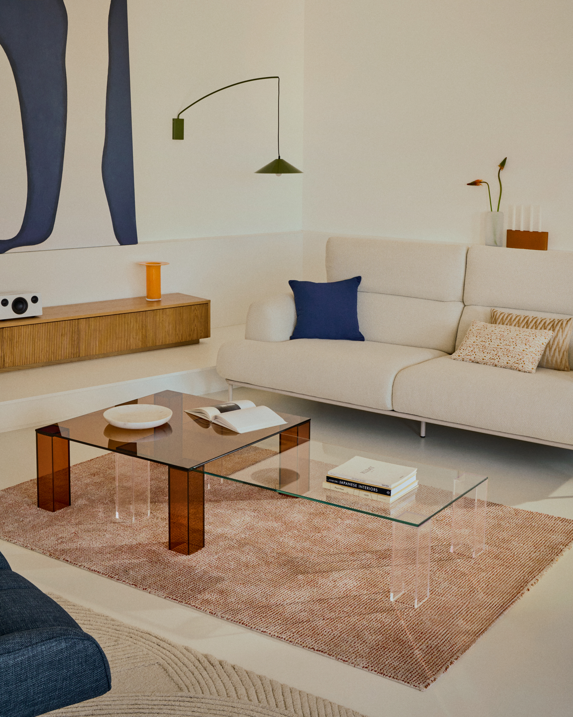 Salontafel Adularia 140x60cm in glas - transparant