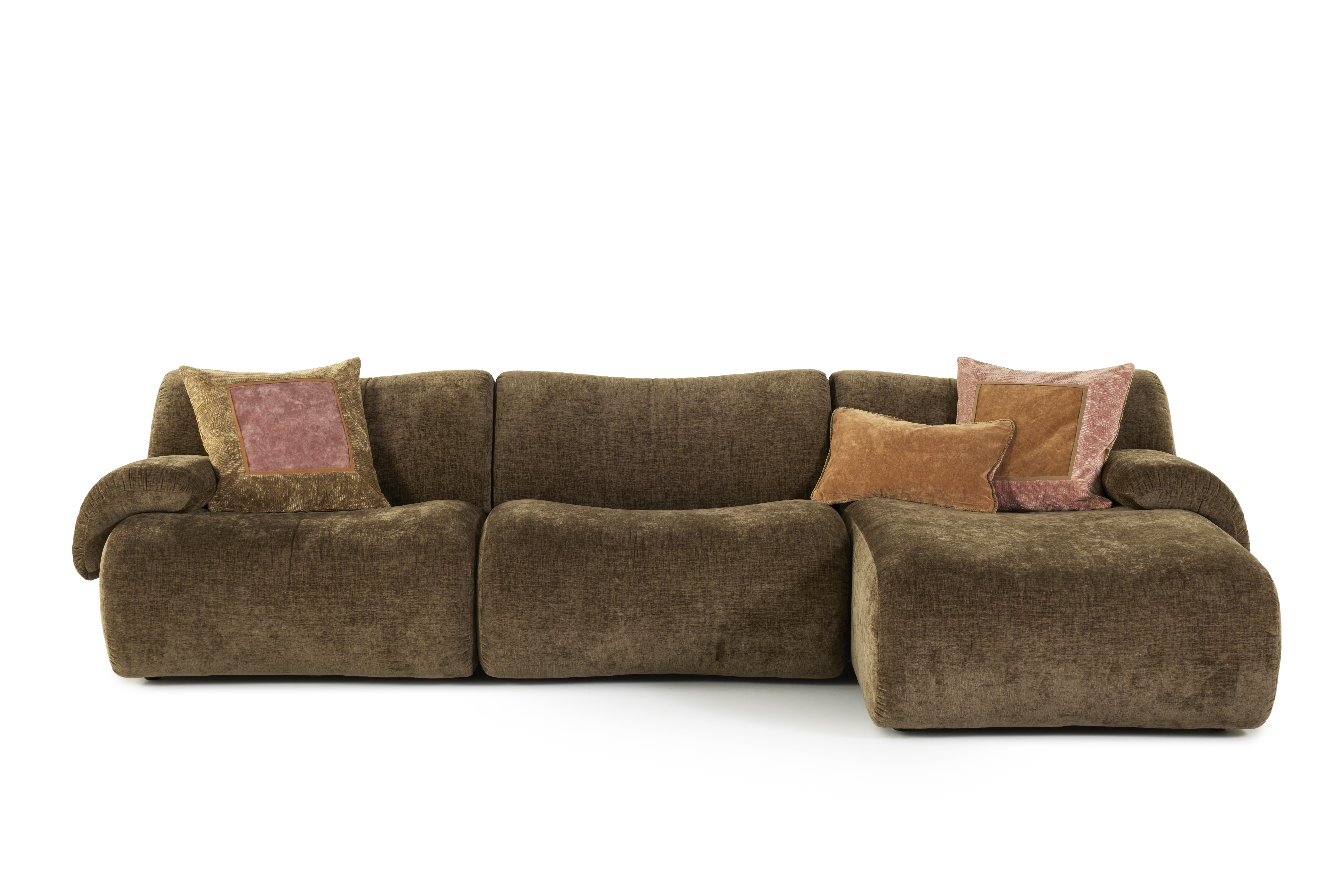 Hoeksalon Lux in fluweel (rechts) - Nile donkergroen