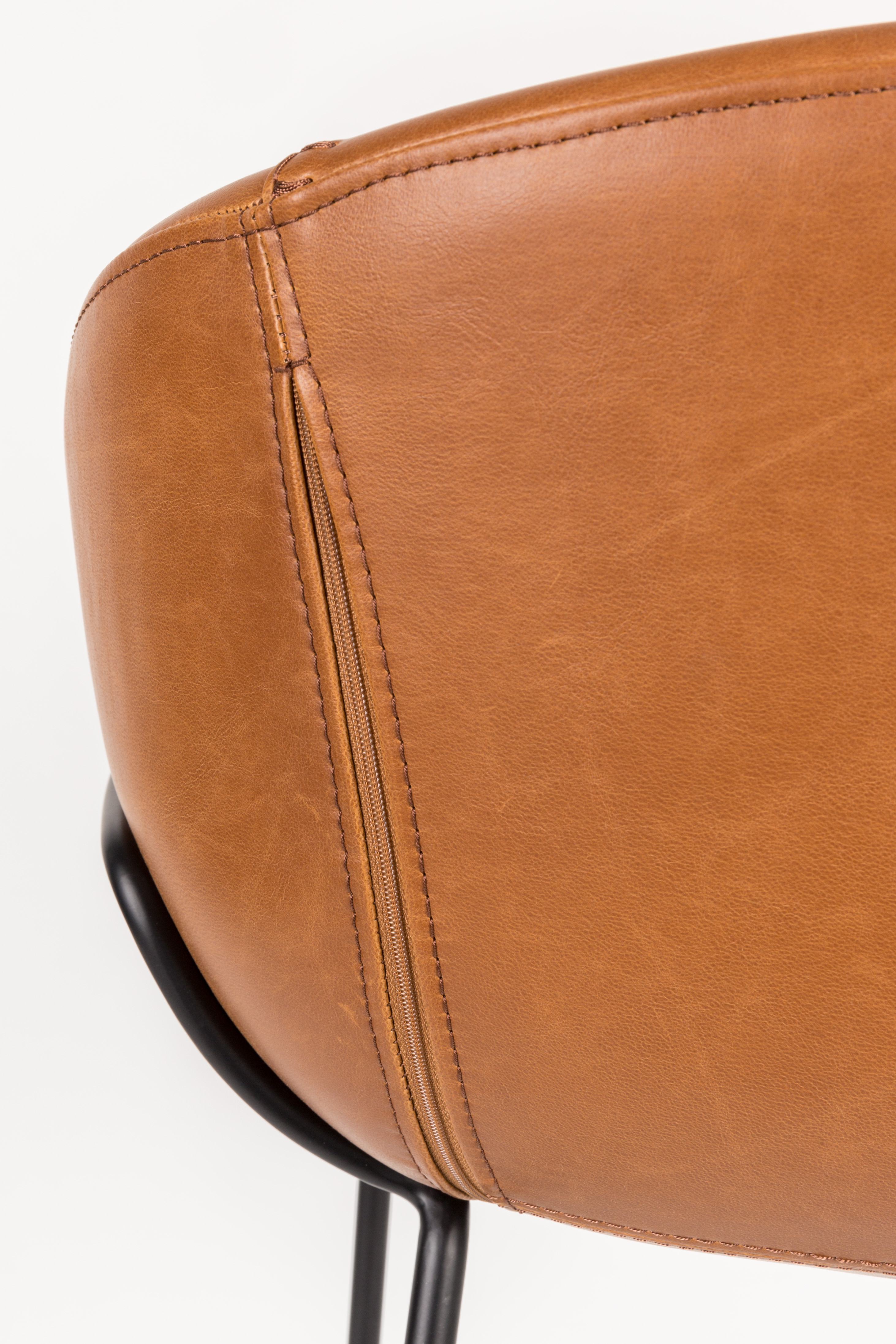 Barstoel Feston in lederlook - cognac