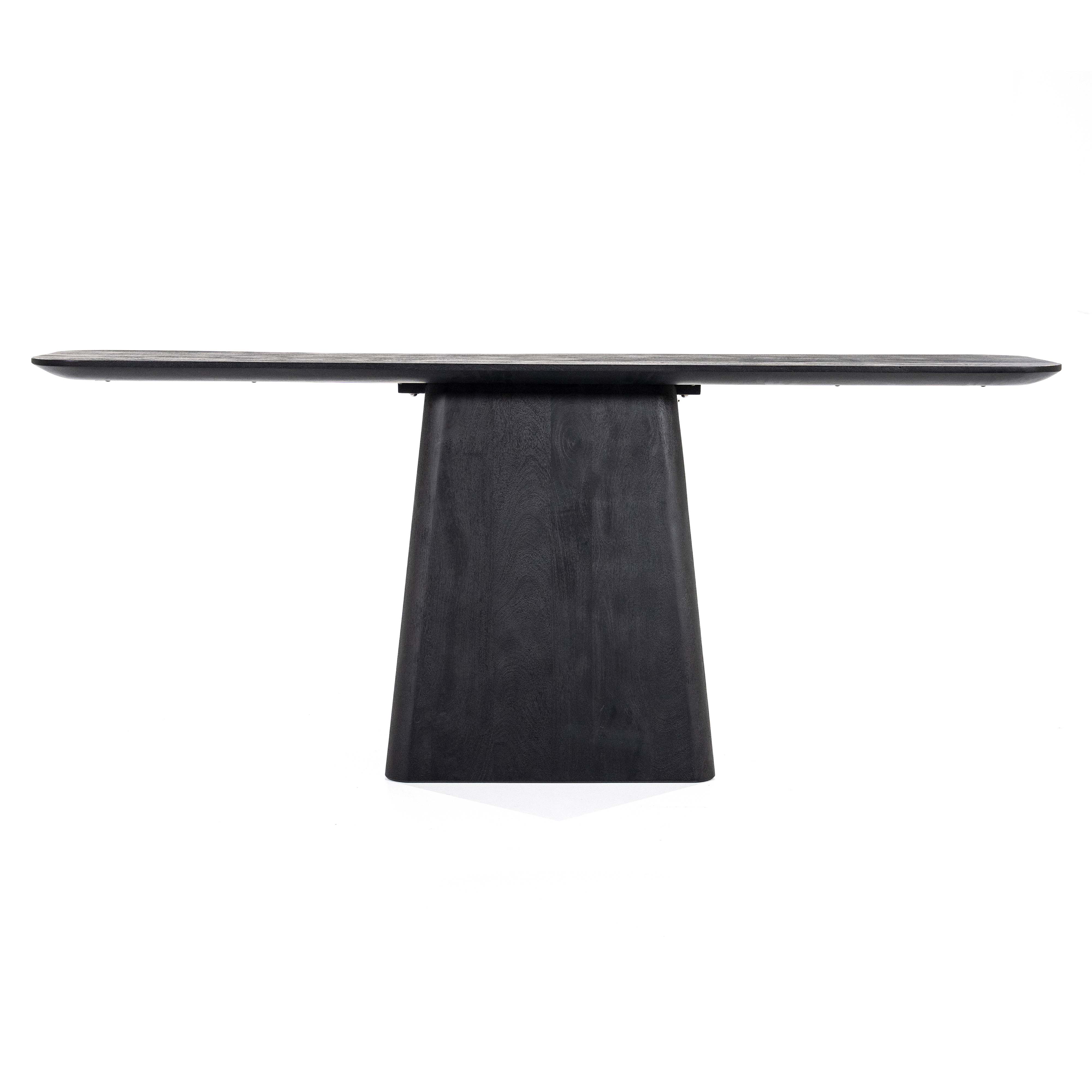 Consoletafel 180x40cm - zwart mangohout