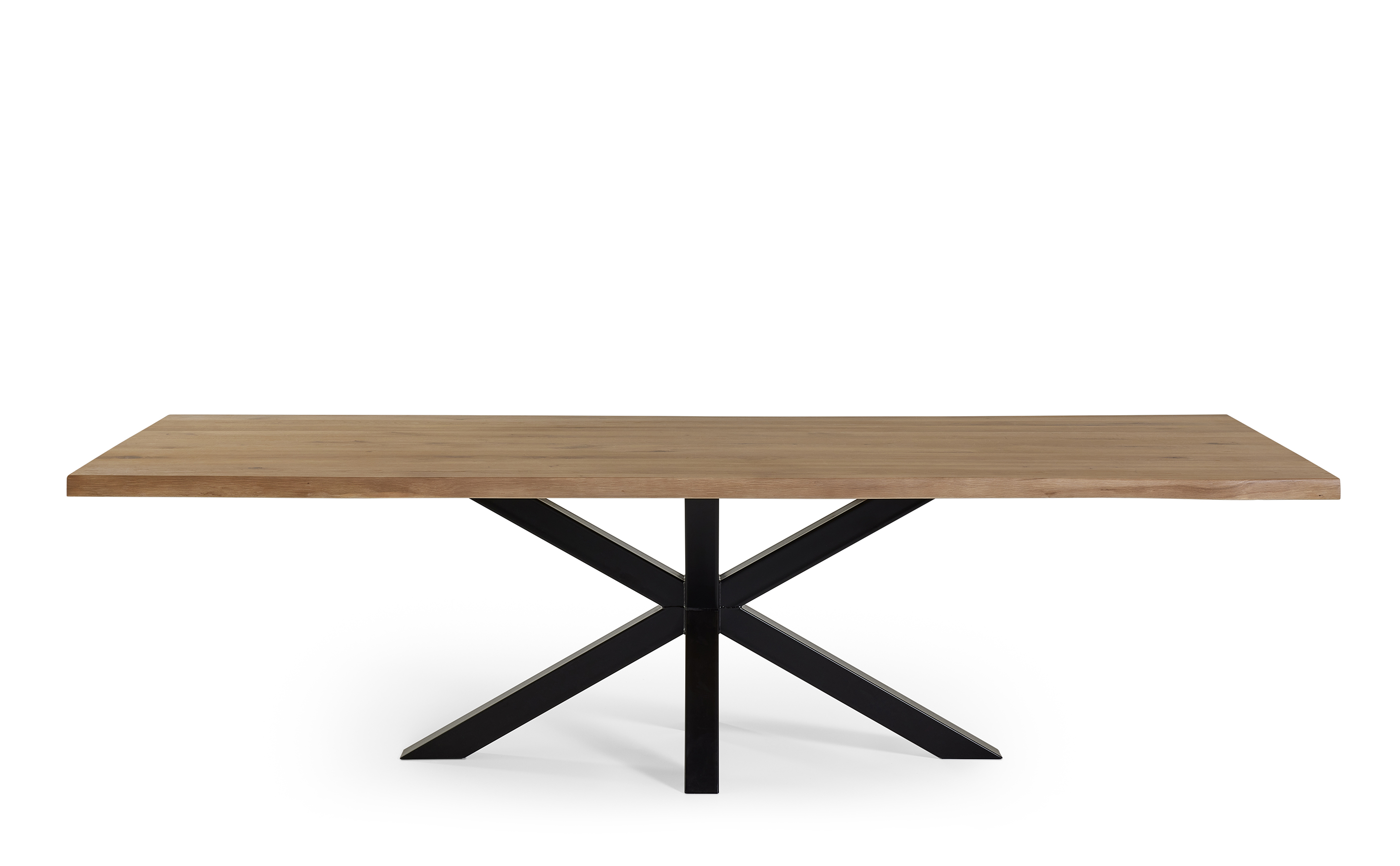 Boomstamtafel Castle 240x110cm - Smoked Oak