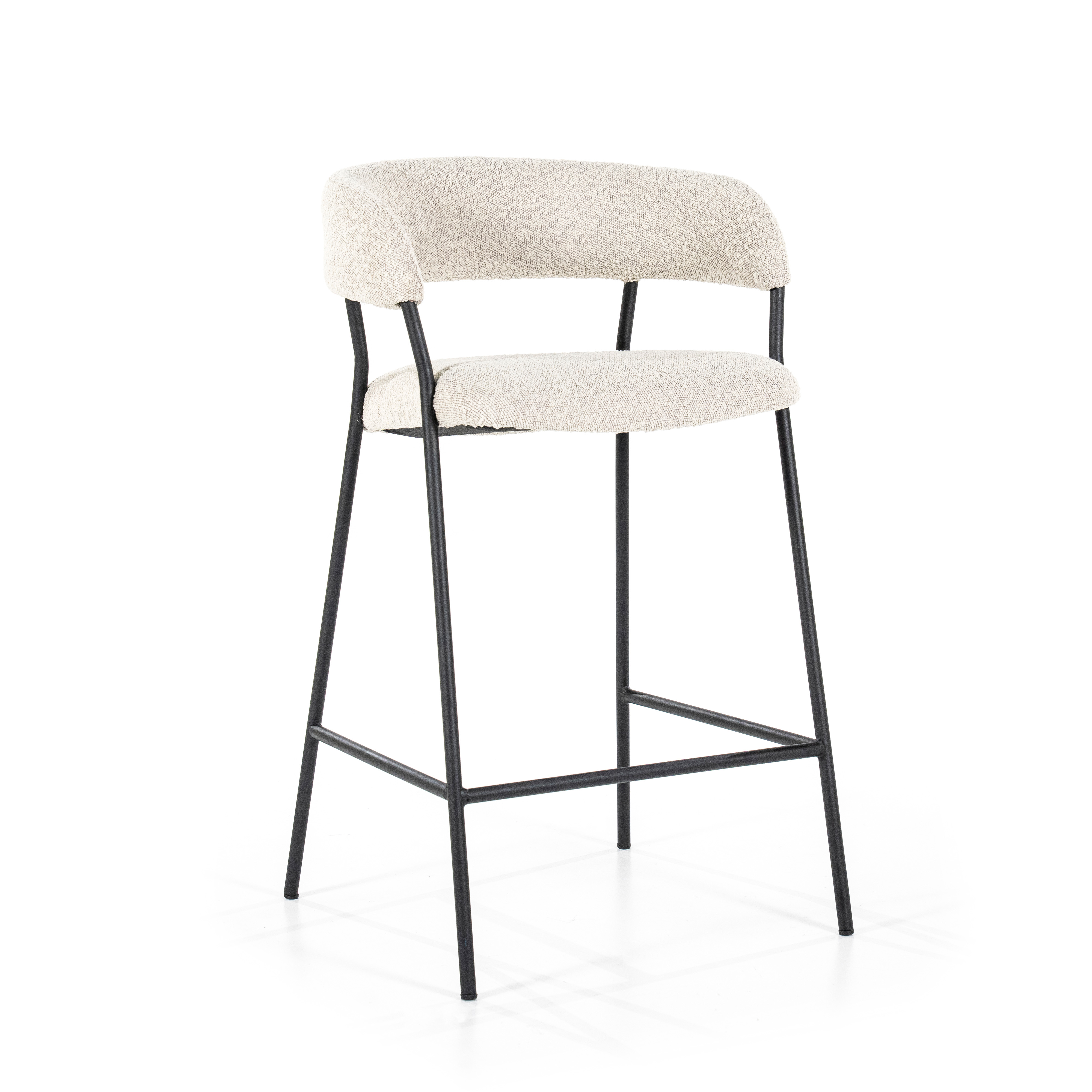 Barstoel met arm - beige