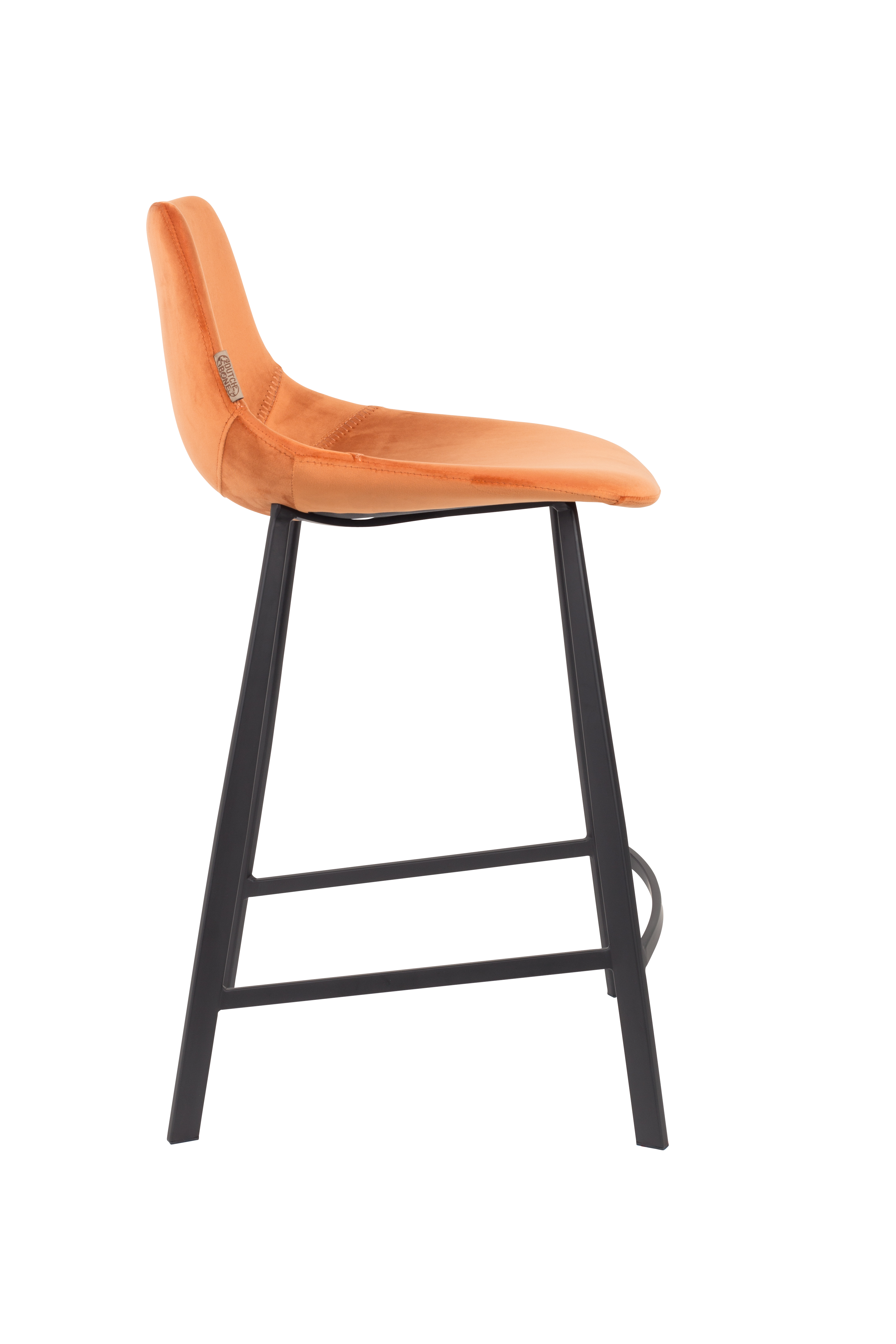Counterstoel Franky - zithoogte 65cm - Velvet orange